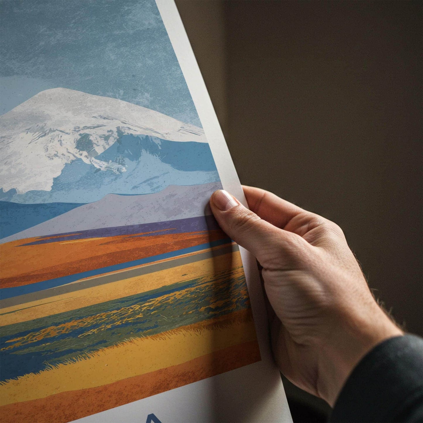 Sajama National Park Poster - Bolivia Travel Art - Volcanic Mountain Lake Home Decor