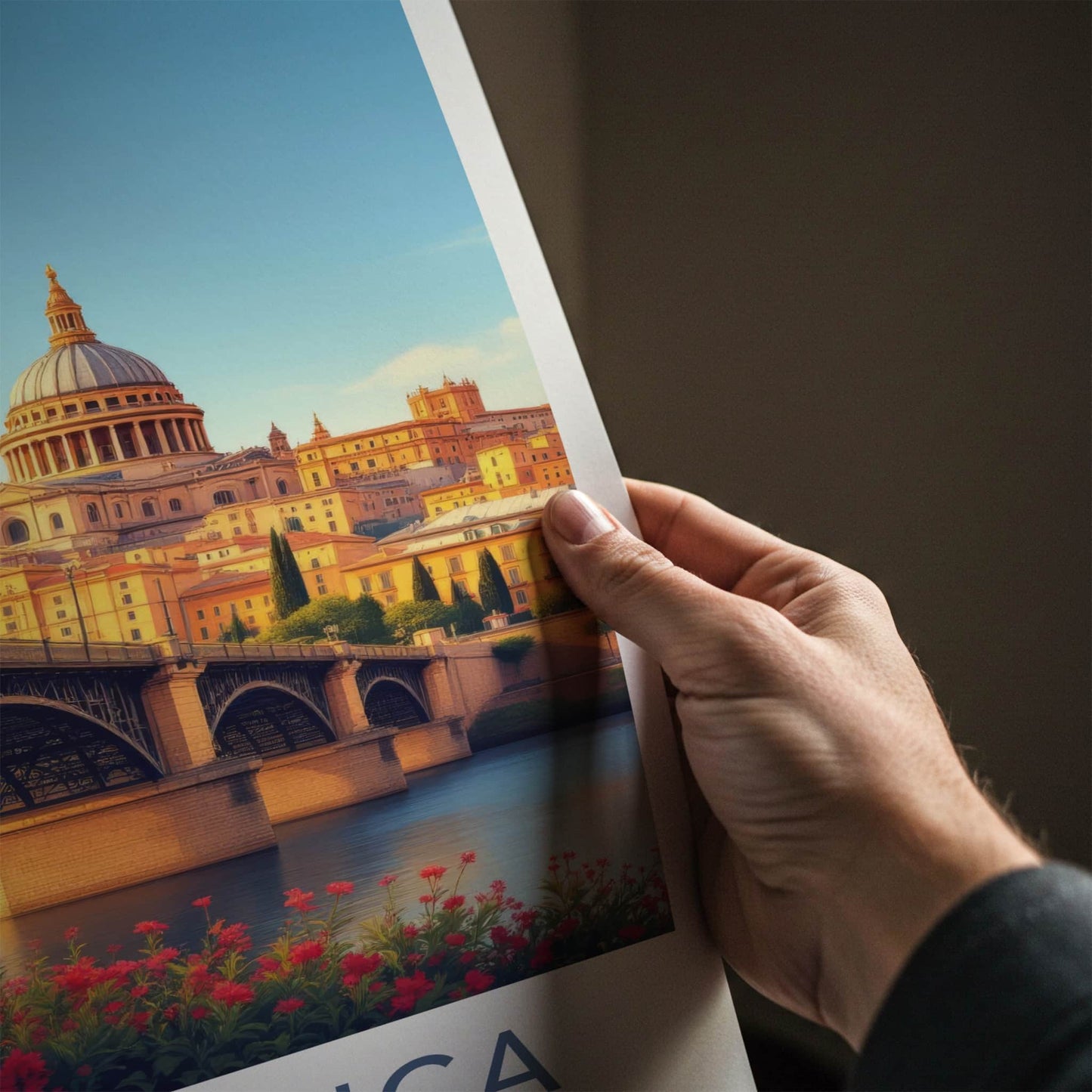 Salamanca Poster - Spain Travel Art - Historic Bridge View Home Decor