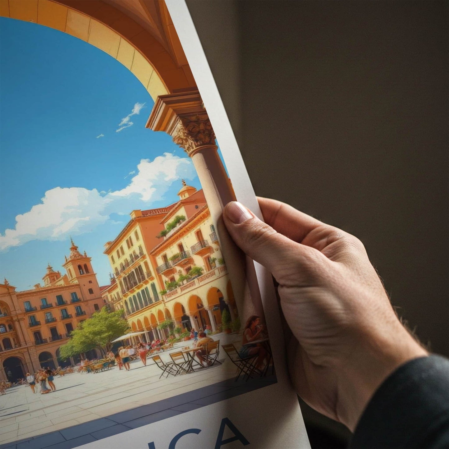 Salamanca Poster - Spain Travel Art - Plaza Mayor Home Decor