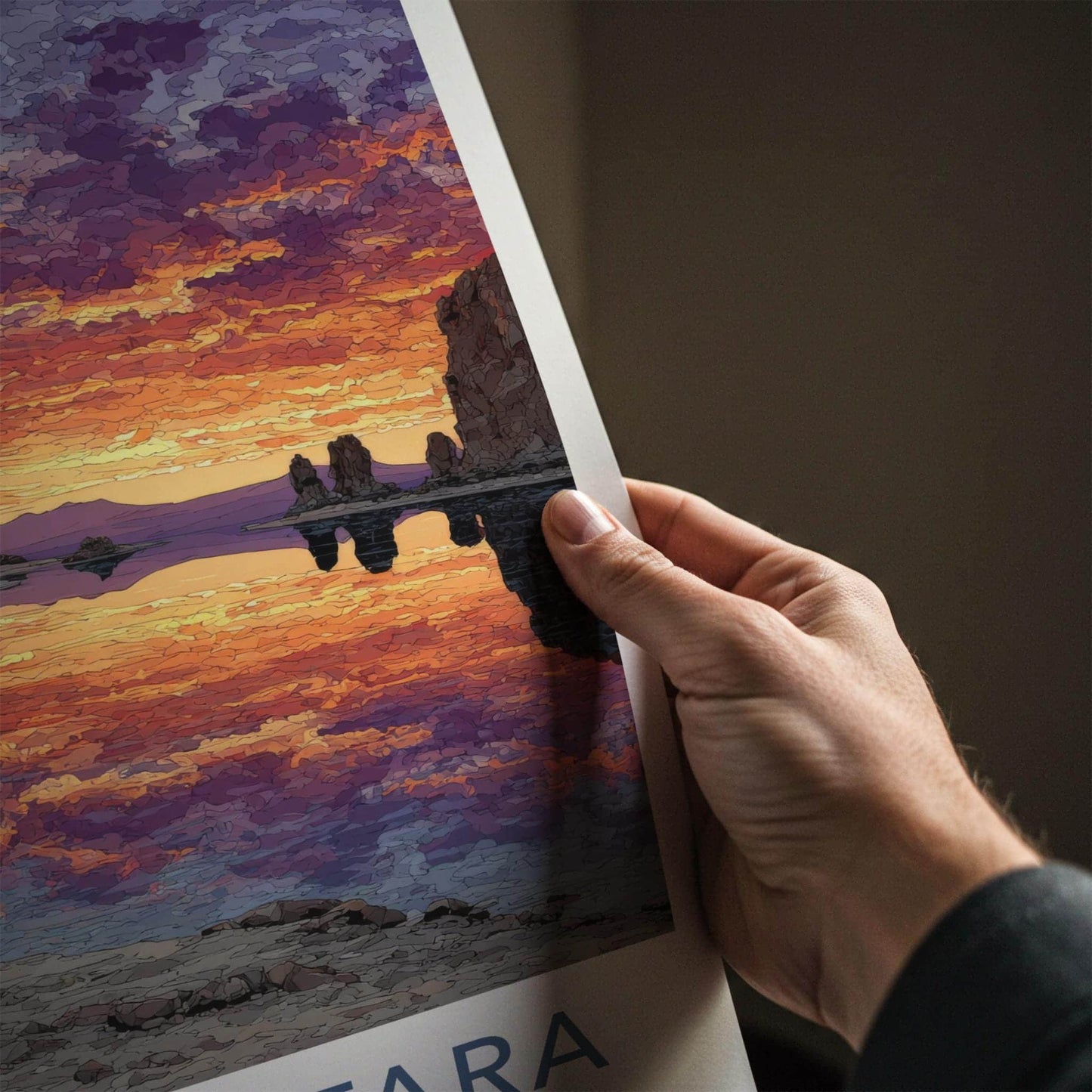 Salar De Tara Poster - Chile Travel Art - Dramatic Sky Reflection Wall Decor