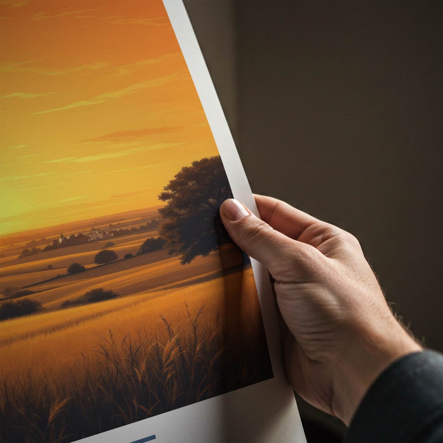 Saline Poster - Michigan Wall Art - Golden Fields Sunset Home Decor