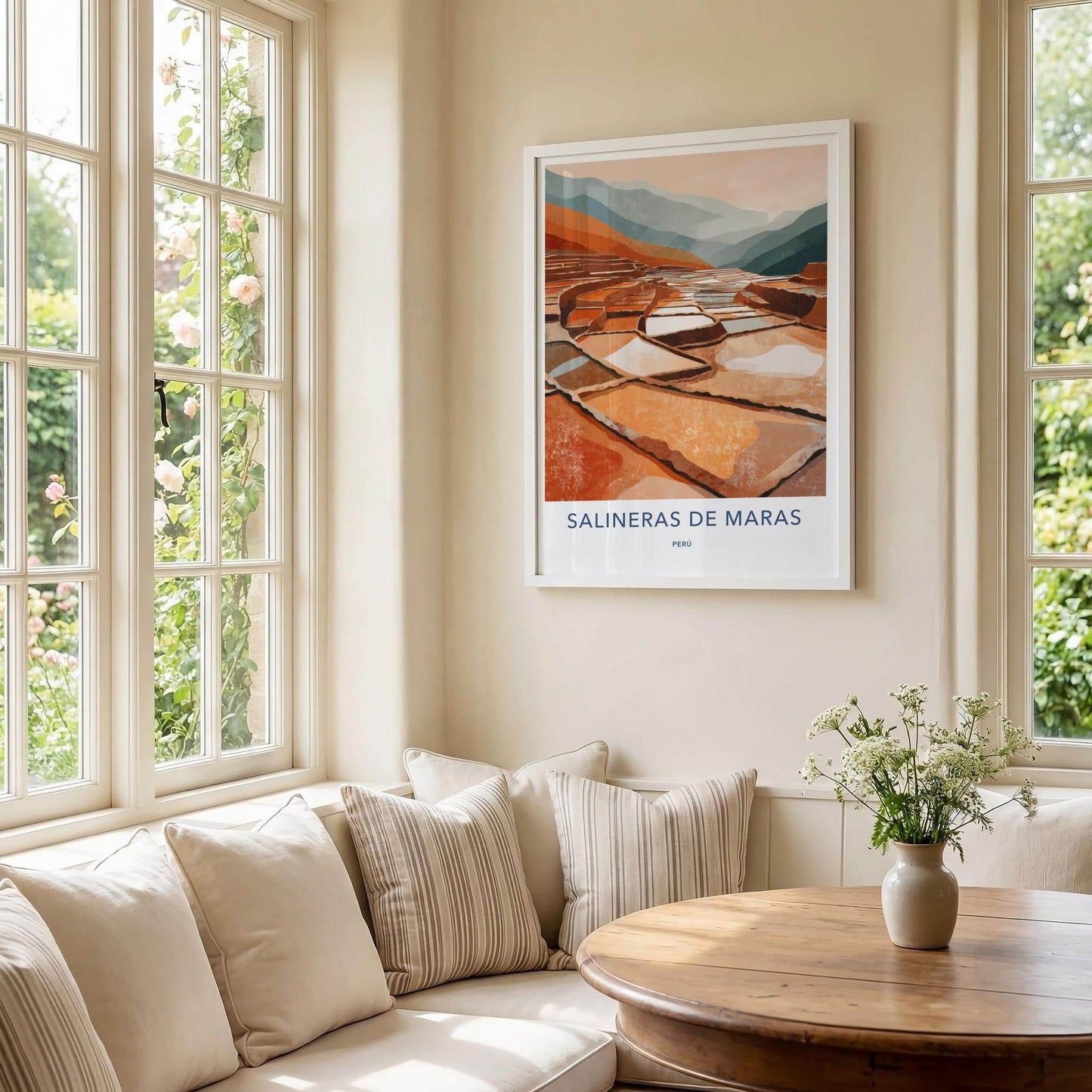 Salineras De Maras Poster - Peru Travel Art - Terraced Salt Pans Home Decor