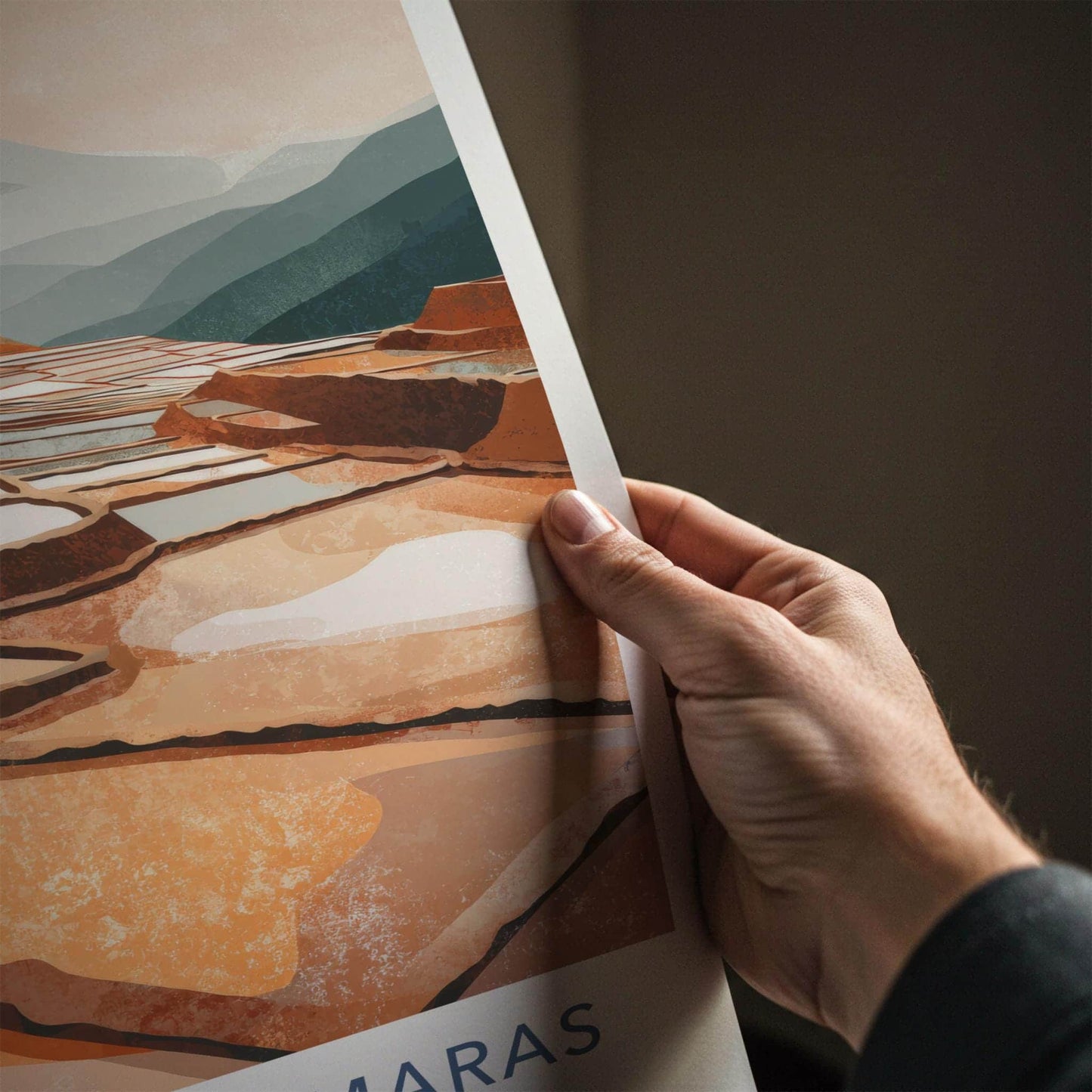 Salineras De Maras Poster - Peru Travel Art - Terraced Salt Pans Home Decor