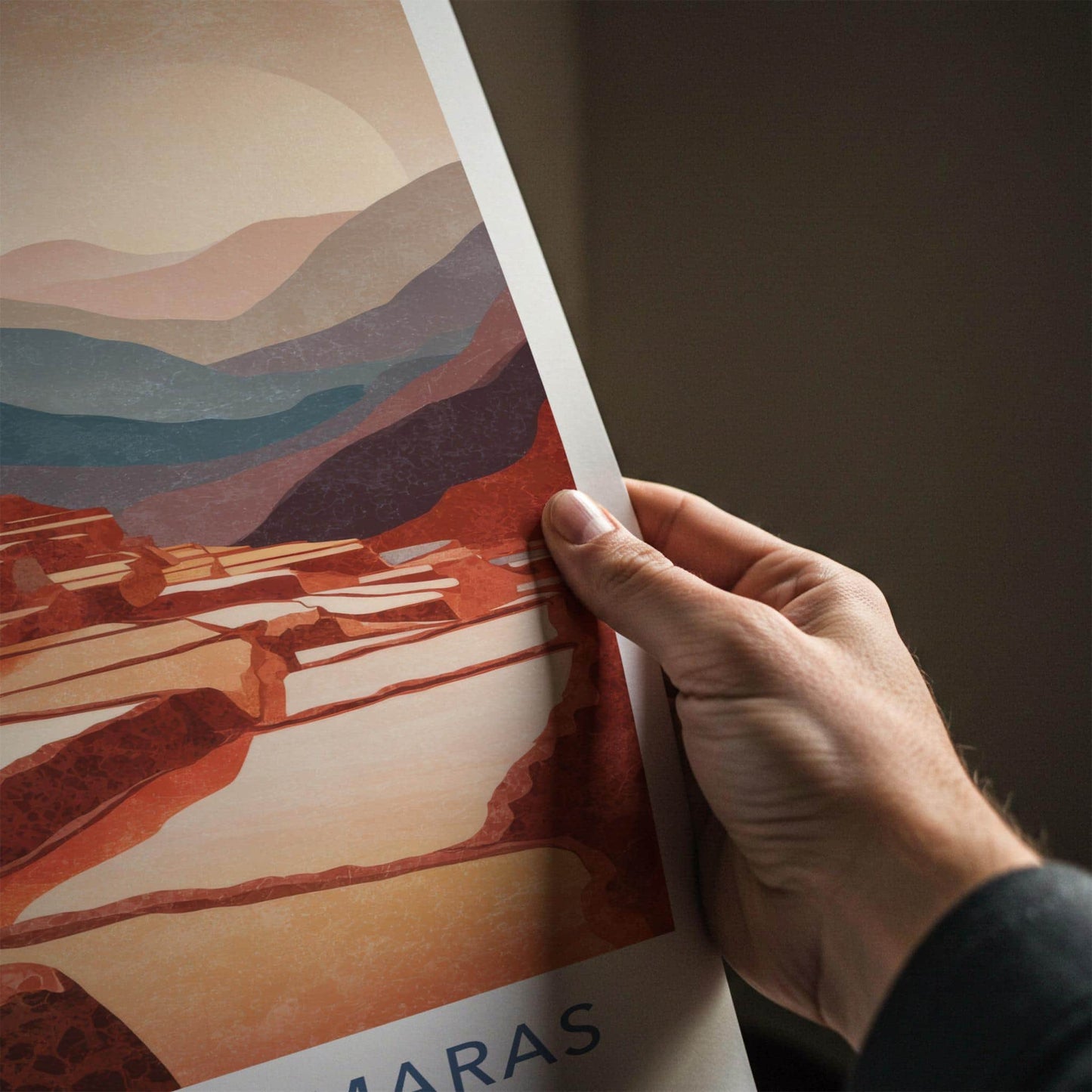Salineras de Maras Poster - Peru Travel Print - Maras Salt Pans Home Decor