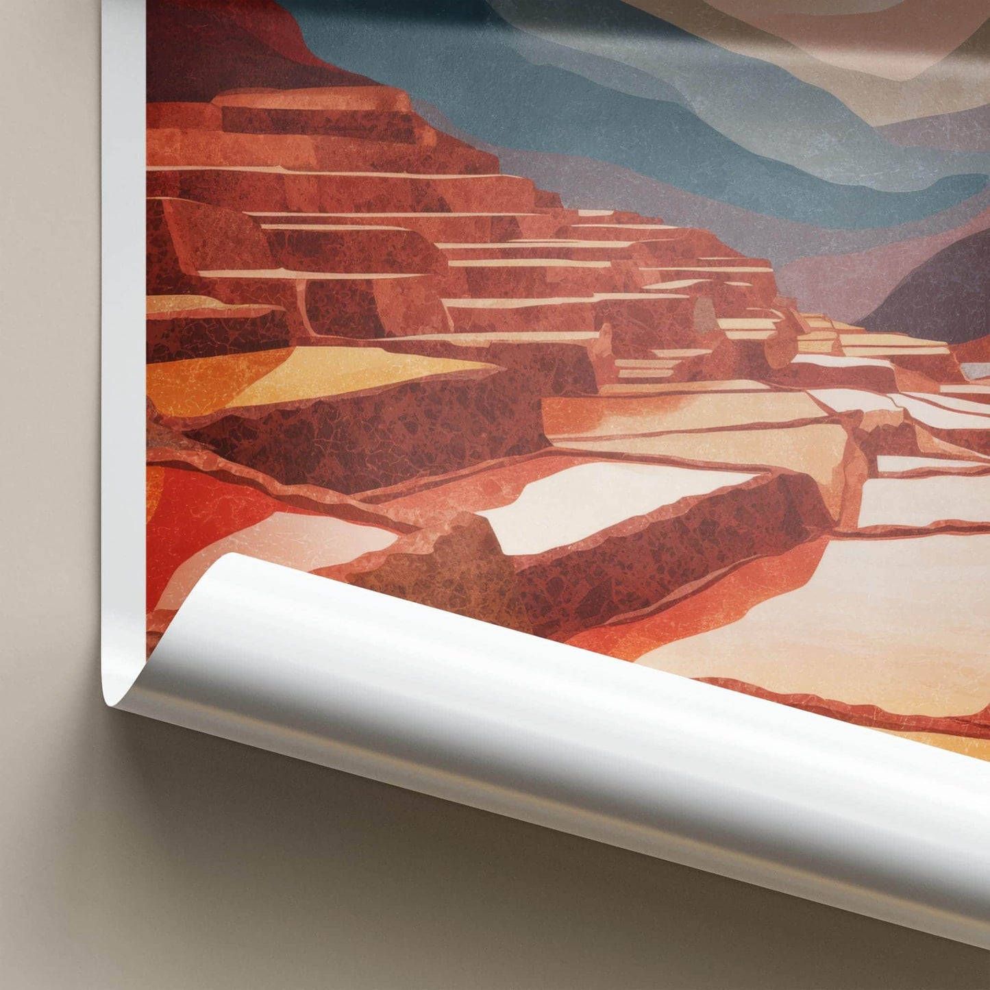 Salineras de Maras Poster - Peru Travel Print - Maras Salt Pans Home Decor