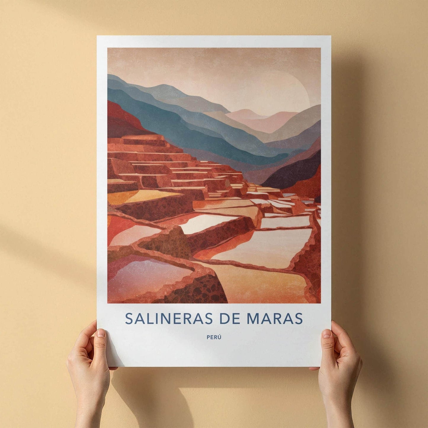 Salineras de Maras Poster - Peru Travel Print - Maras Salt Pans Home Decor
