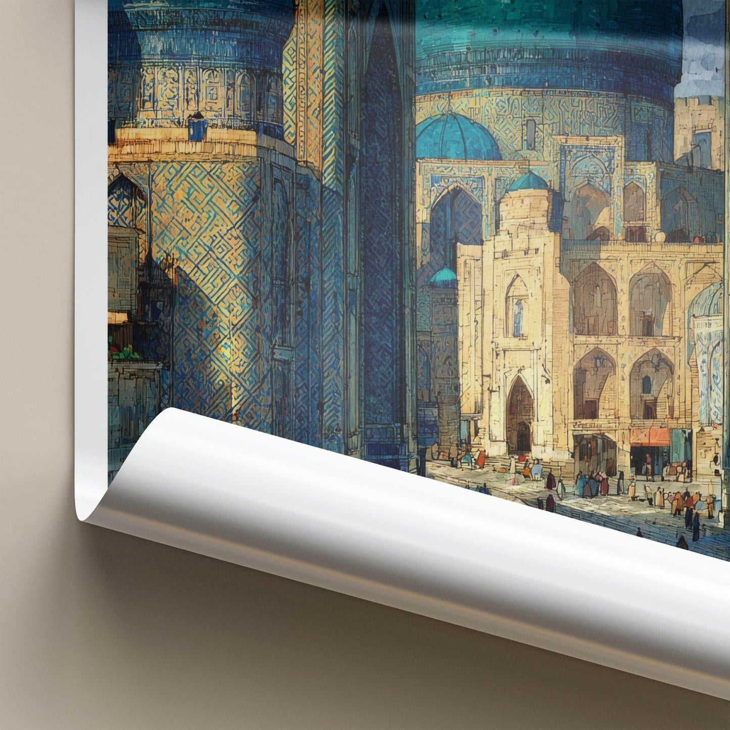 Samarkand Poster - Uzbekistan Travel Art - Grand Blue Architecture Home Decor