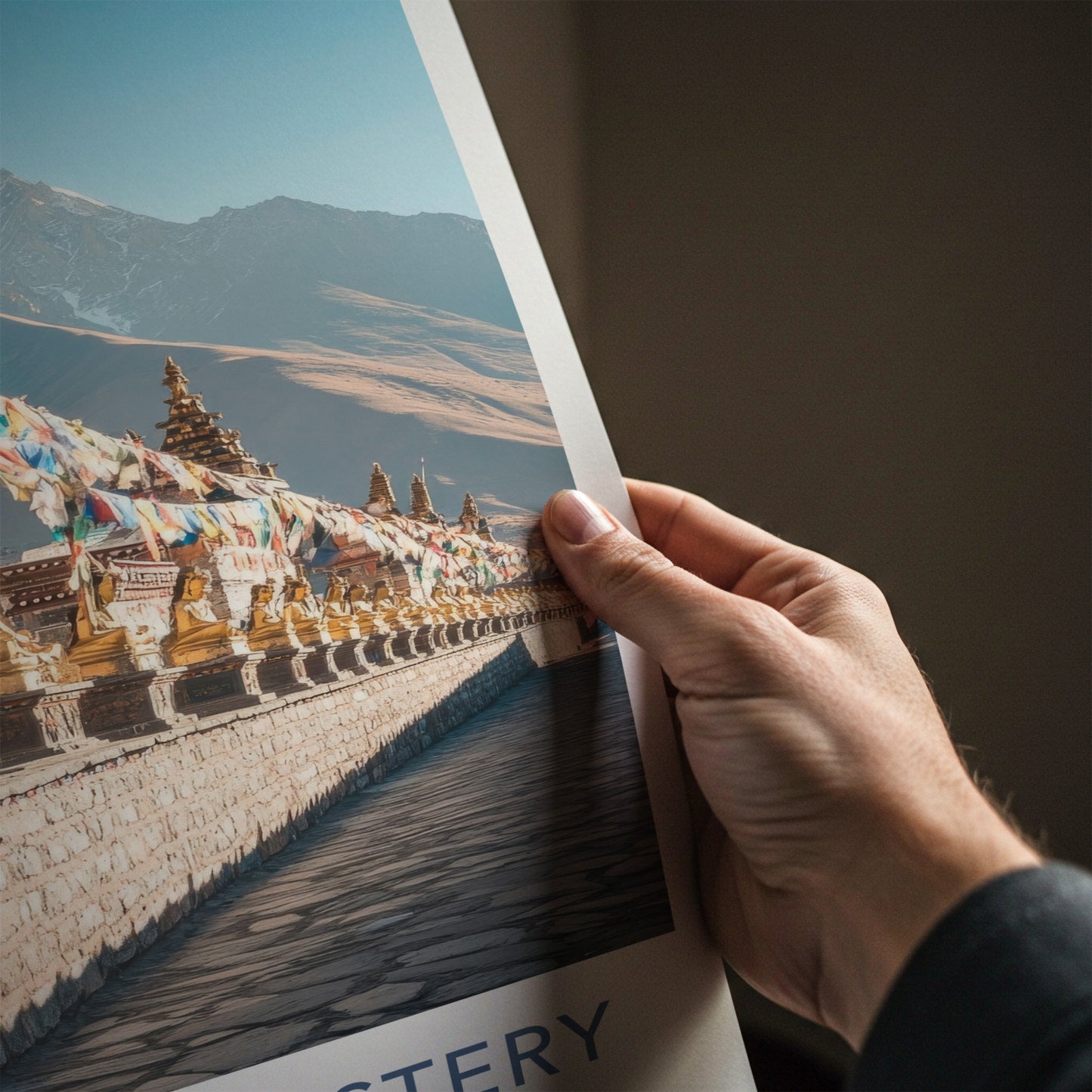 Samye Monastery Poster - Tibet Travel Art - Golden Buddha Statues Home Decor