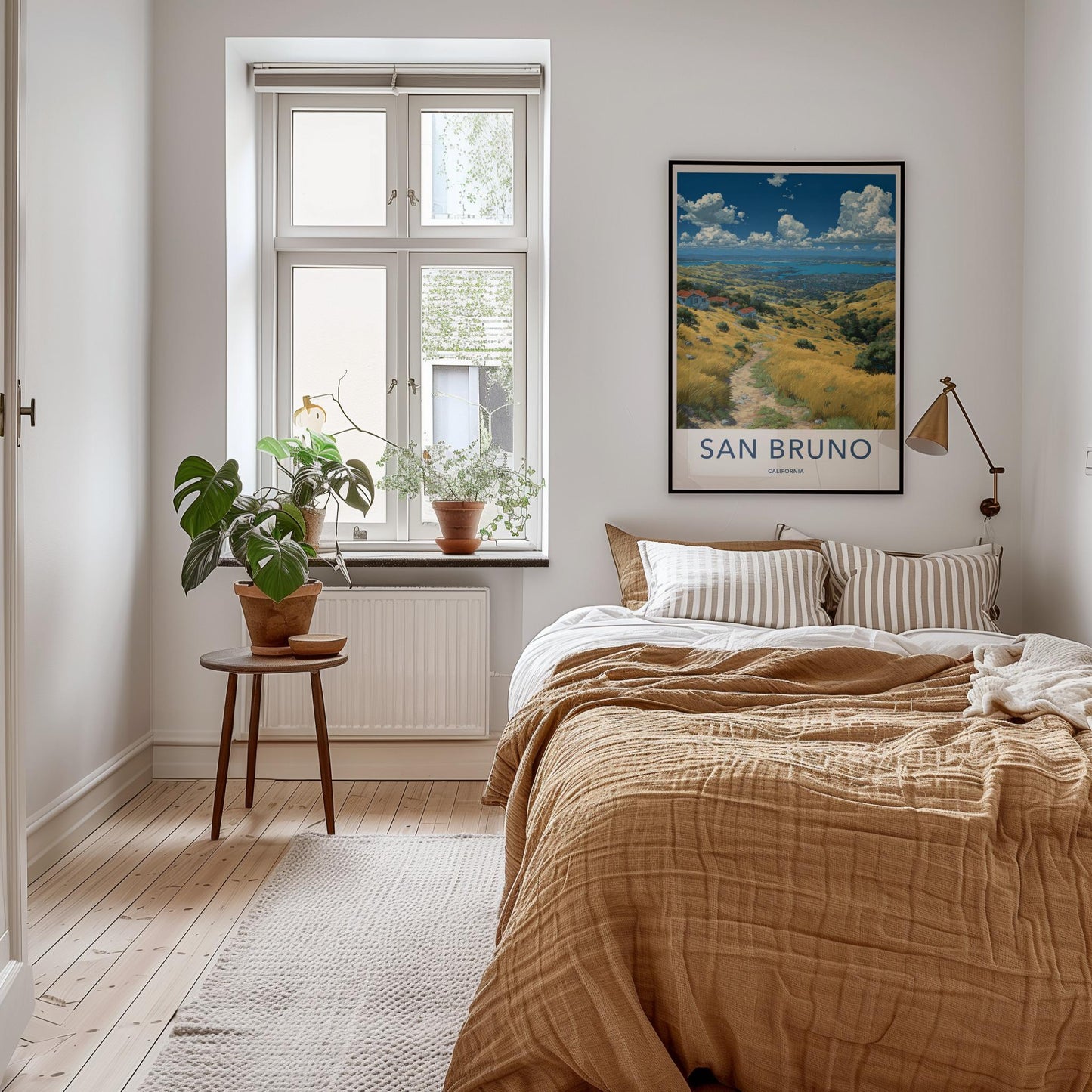 San Bruno Poster - California Art Print - Golden Hills Pathway Home Decor