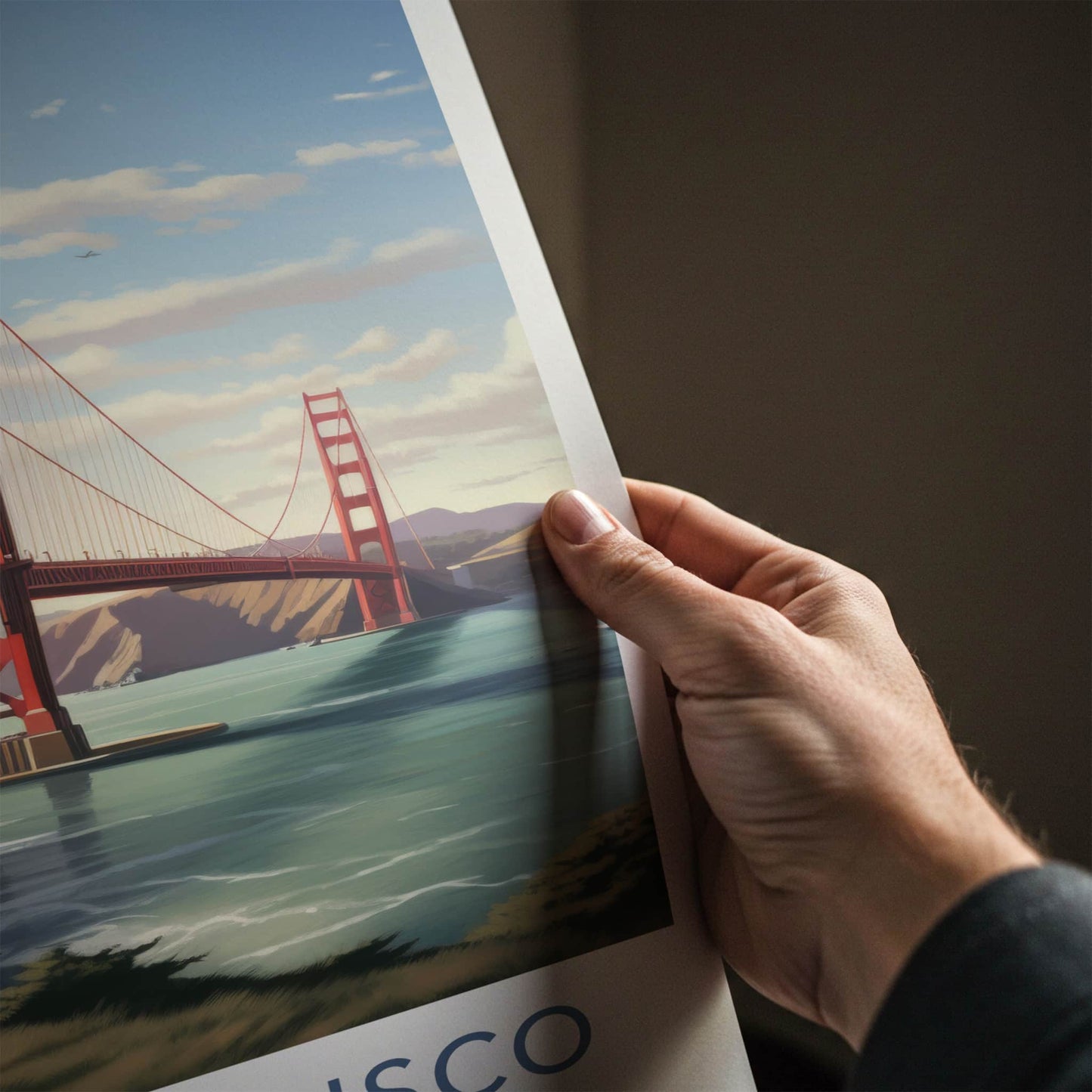 San Francisco Poster - California Travel Art - Red Bridge Bay Home Decor