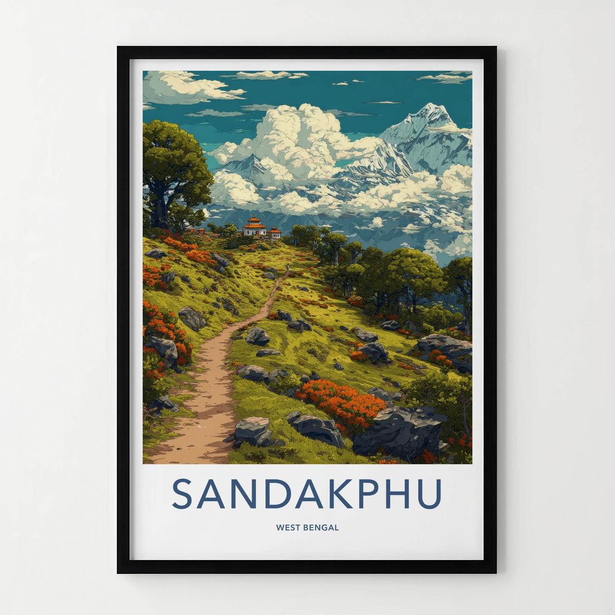 Sandakphu Poster - West Bengal Travel Art