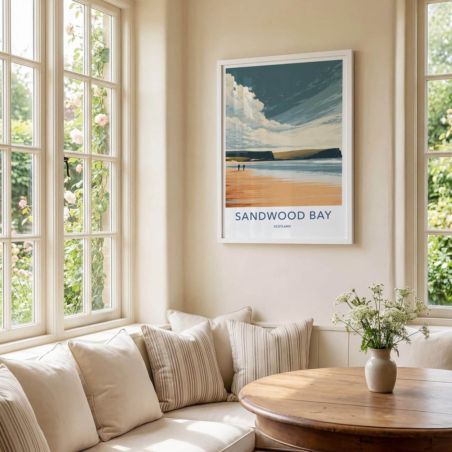 Sandwood Bay Poster - Scotland Travel Art - Coastal Beach Cliffs Home Decor