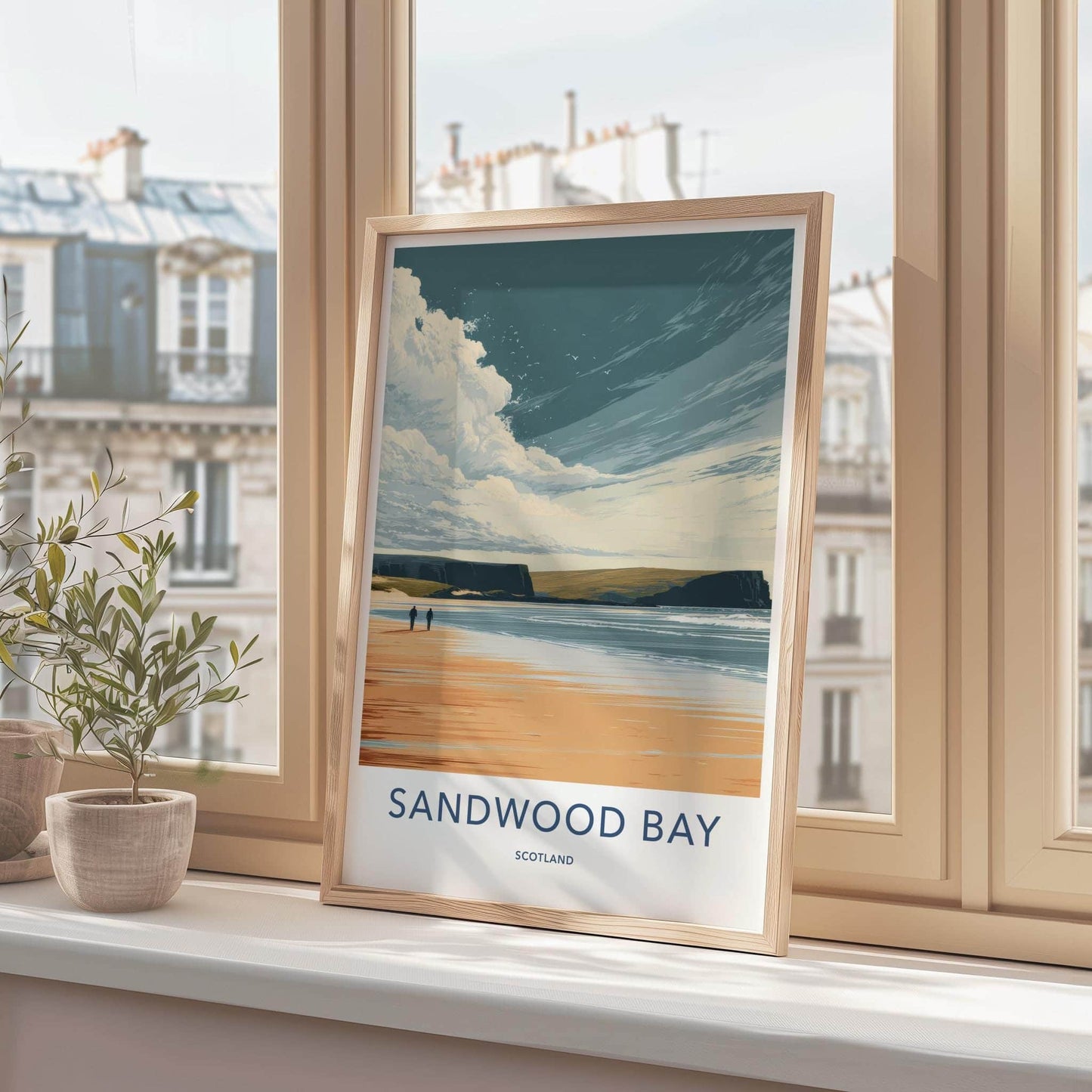 Sandwood Bay Poster - Scotland Travel Art - Coastal Beach Cliffs Home Decor