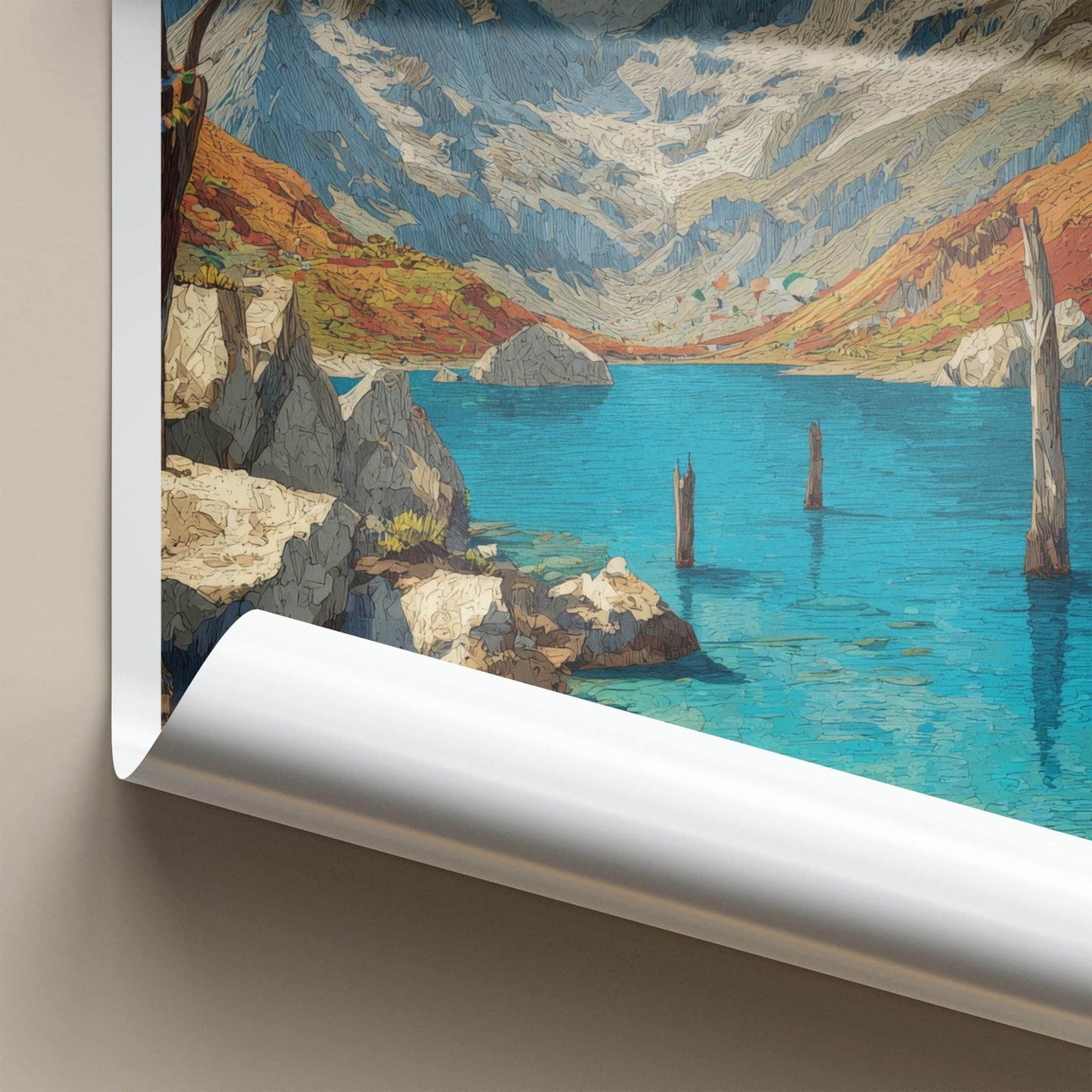 Sangetsar Tso Poster - India Travel Art - Arunachal Pradesh Lake Home Decor