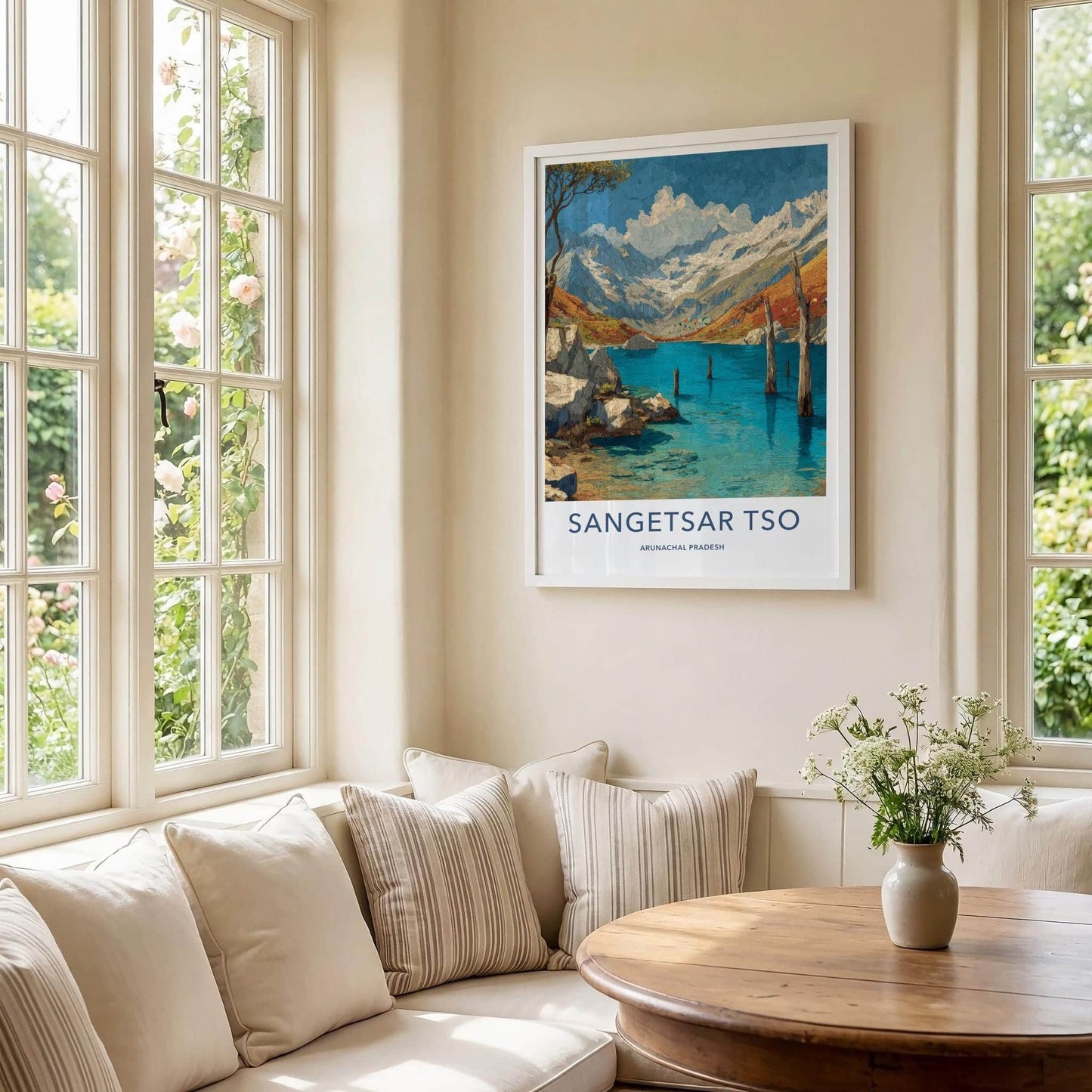 Sangetsar Tso Poster - India Travel Art - Arunachal Pradesh Lake Home Decor