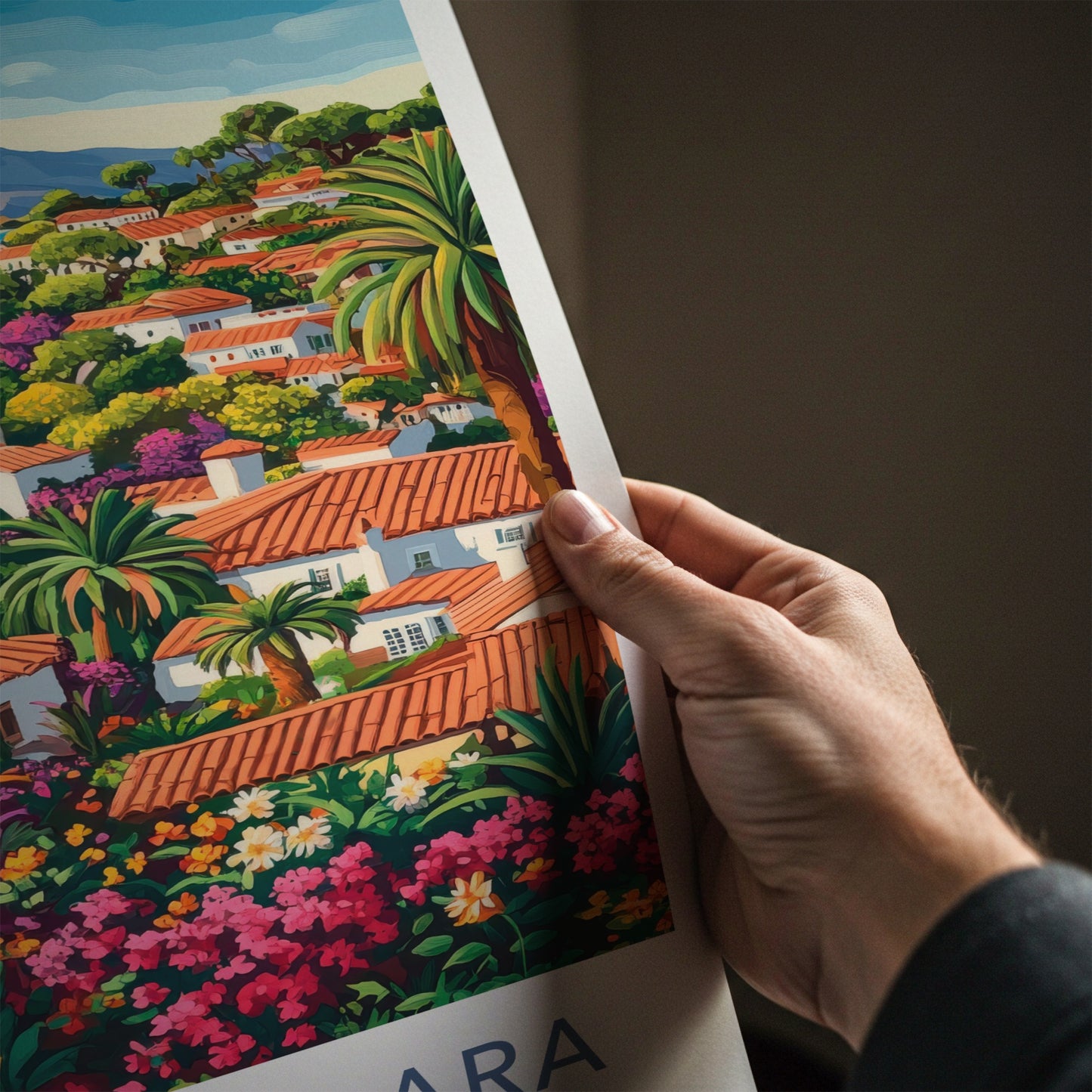 Santa Barbara Poster - California Travel Art - Lush Coastal Village Home Decor