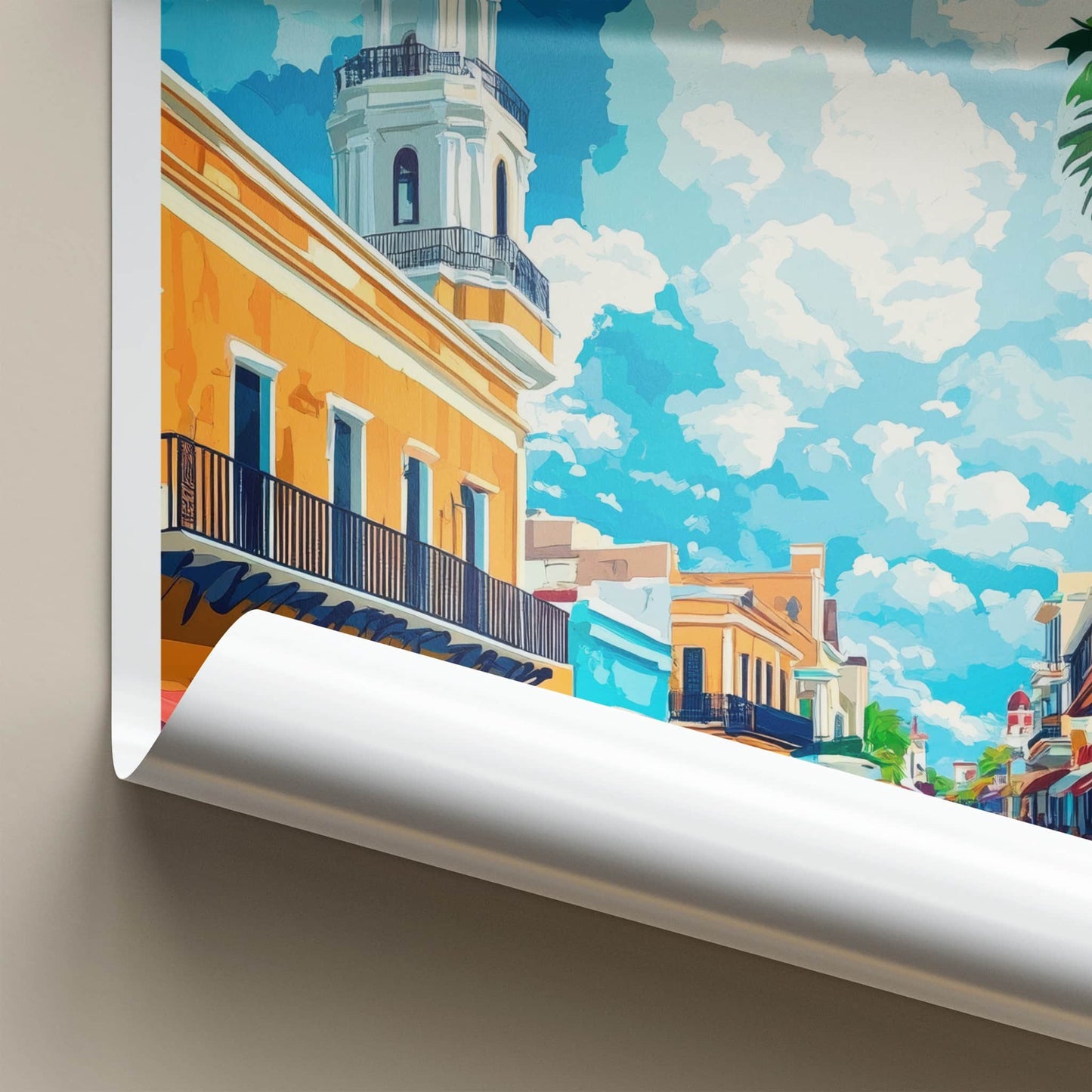 Santo Domingo Poster - Dominican Republic Travel Art - Historic City Street Wall Decor