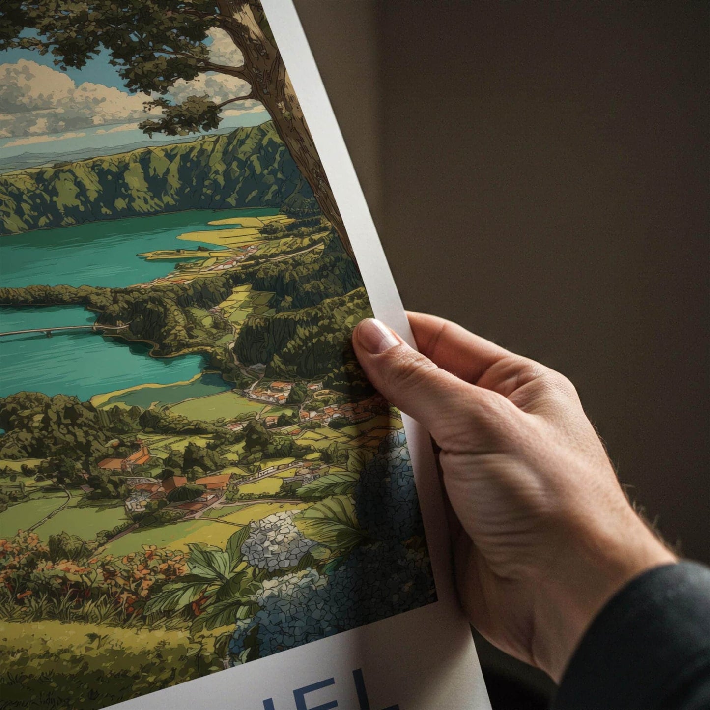 Sao Miguel Poster - Portugal Wall Art - Emerald Lake Village Home Decor
