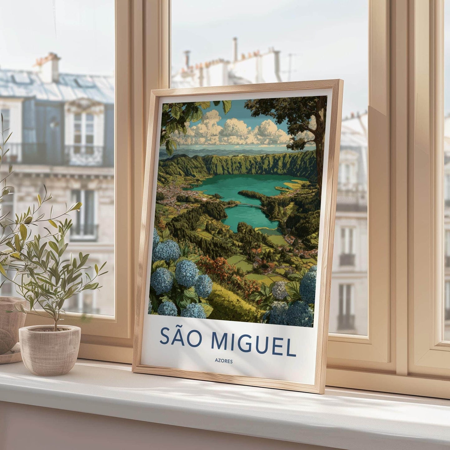 Sao Miguel Poster - Portugal Wall Art - Emerald Lake Village Home Decor