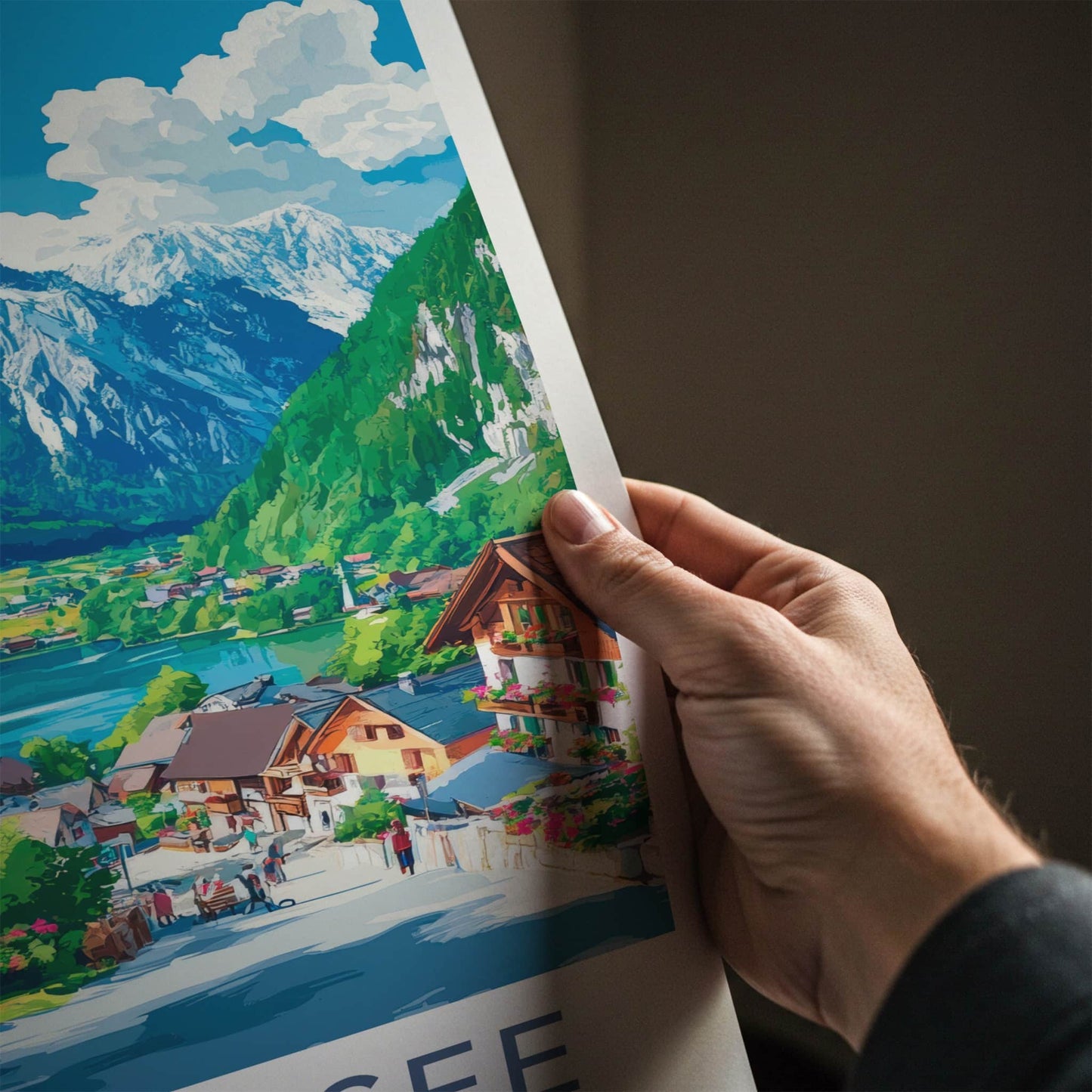 Schliersee Poster - Germany Travel Art - Alpine Lake Village Home Decor