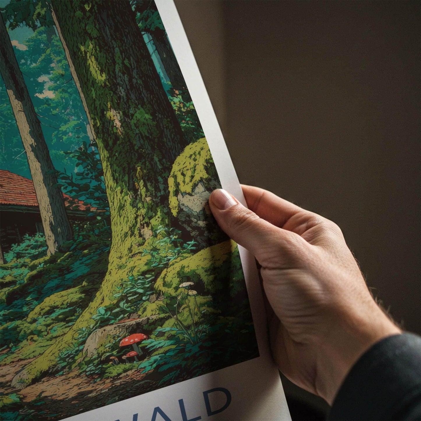 Schwarzwald Poster - Germany Travel Art - Secluded Cabin Trail Home Decor