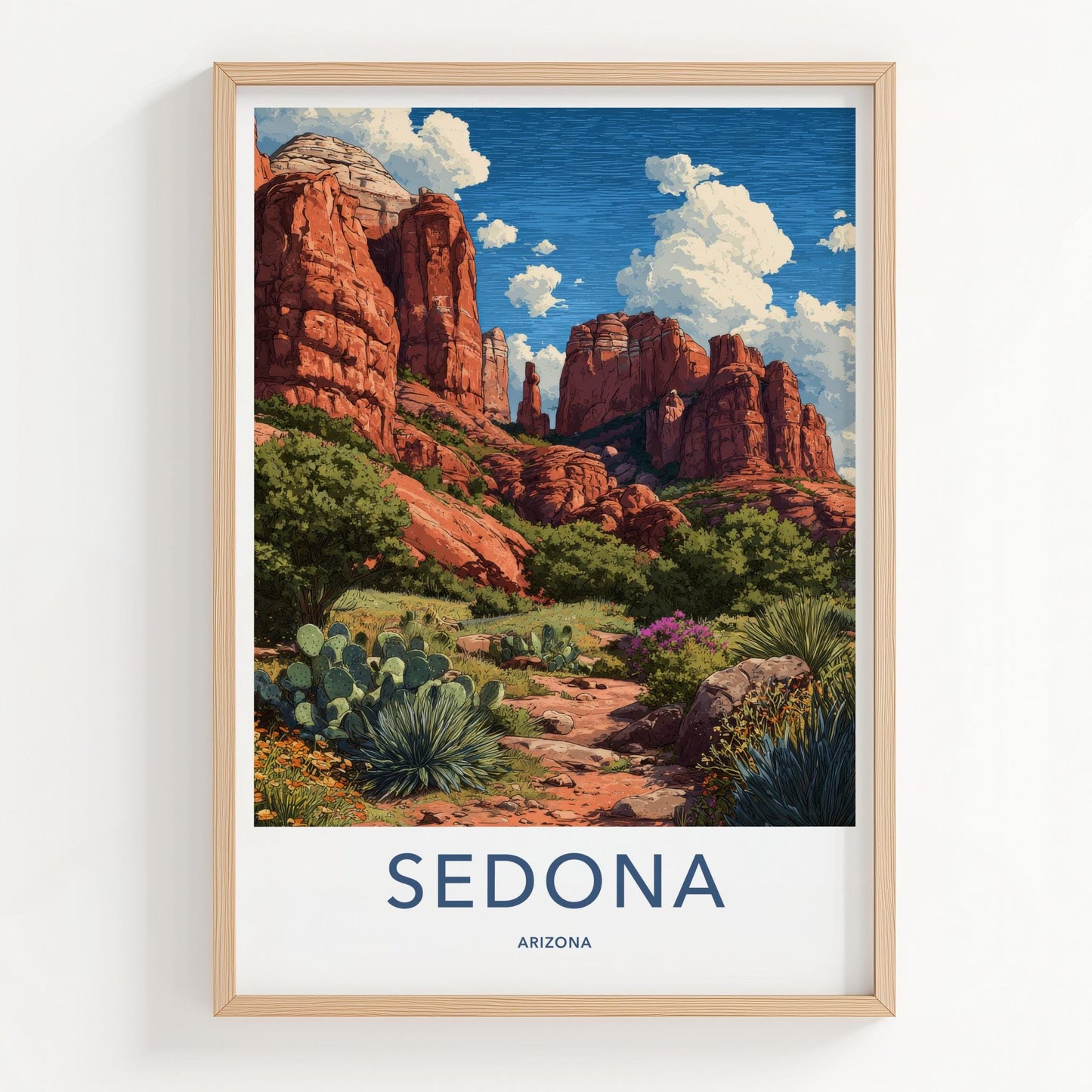 Sedona Poster - Arizona Travel Art - Desert Rock Landscape Home Decor