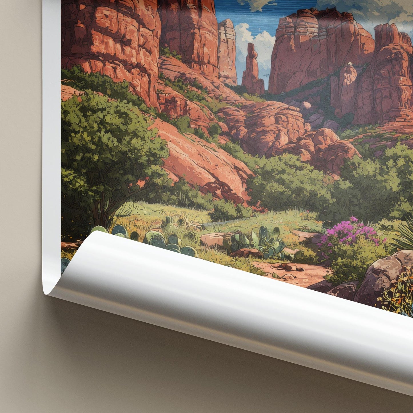 Sedona Poster - Arizona Travel Art - Desert Rock Landscape Home Decor