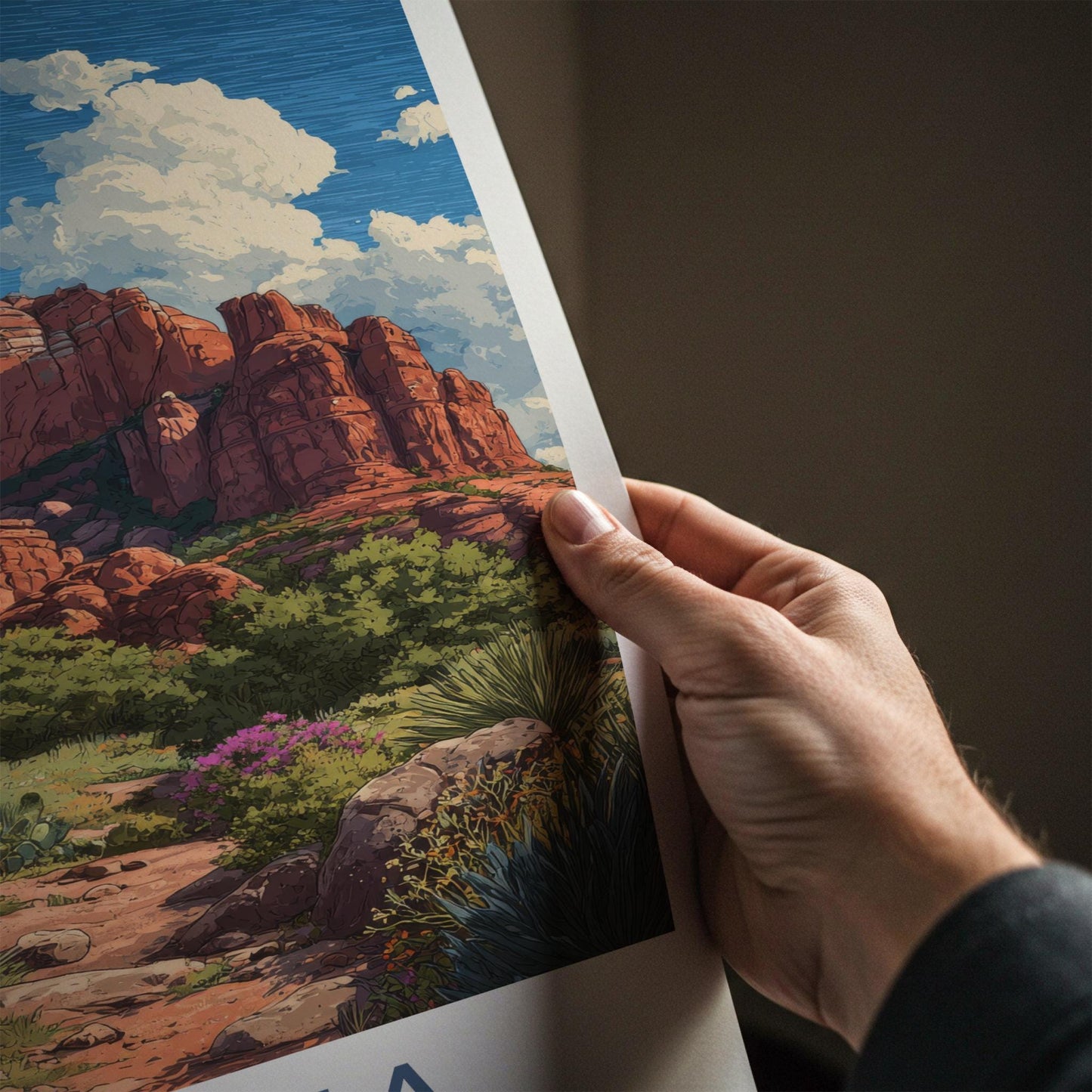 Sedona Poster - Arizona Travel Art - Desert Rock Landscape Home Decor