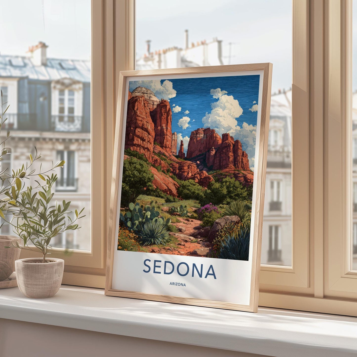 Sedona Poster - Arizona Travel Art - Desert Rock Landscape Home Decor