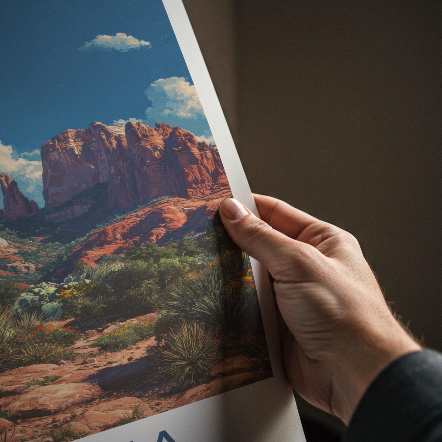 Sedona Poster - Arizona Travel Art - Majestic Rock Formations Wall Decor