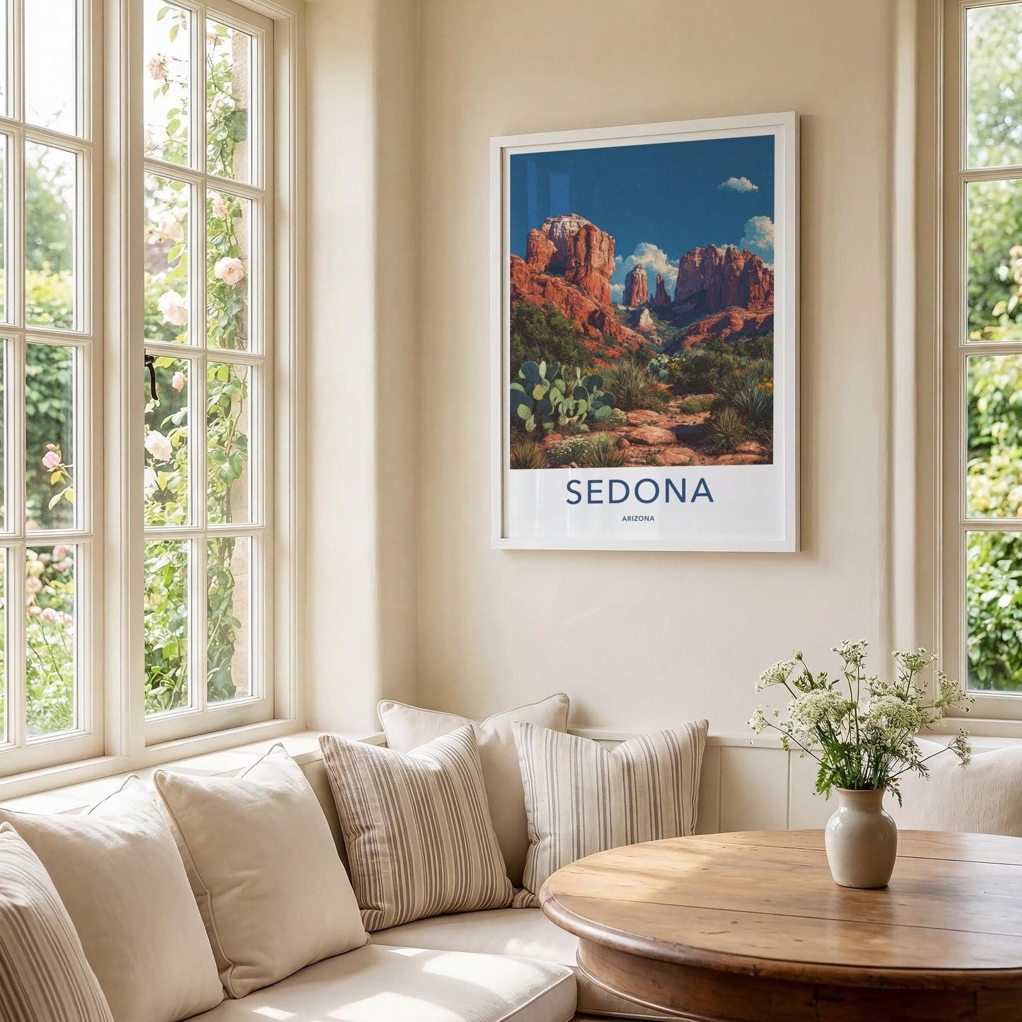 Sedona Poster - Arizona Travel Art - Majestic Rock Formations Wall Decor