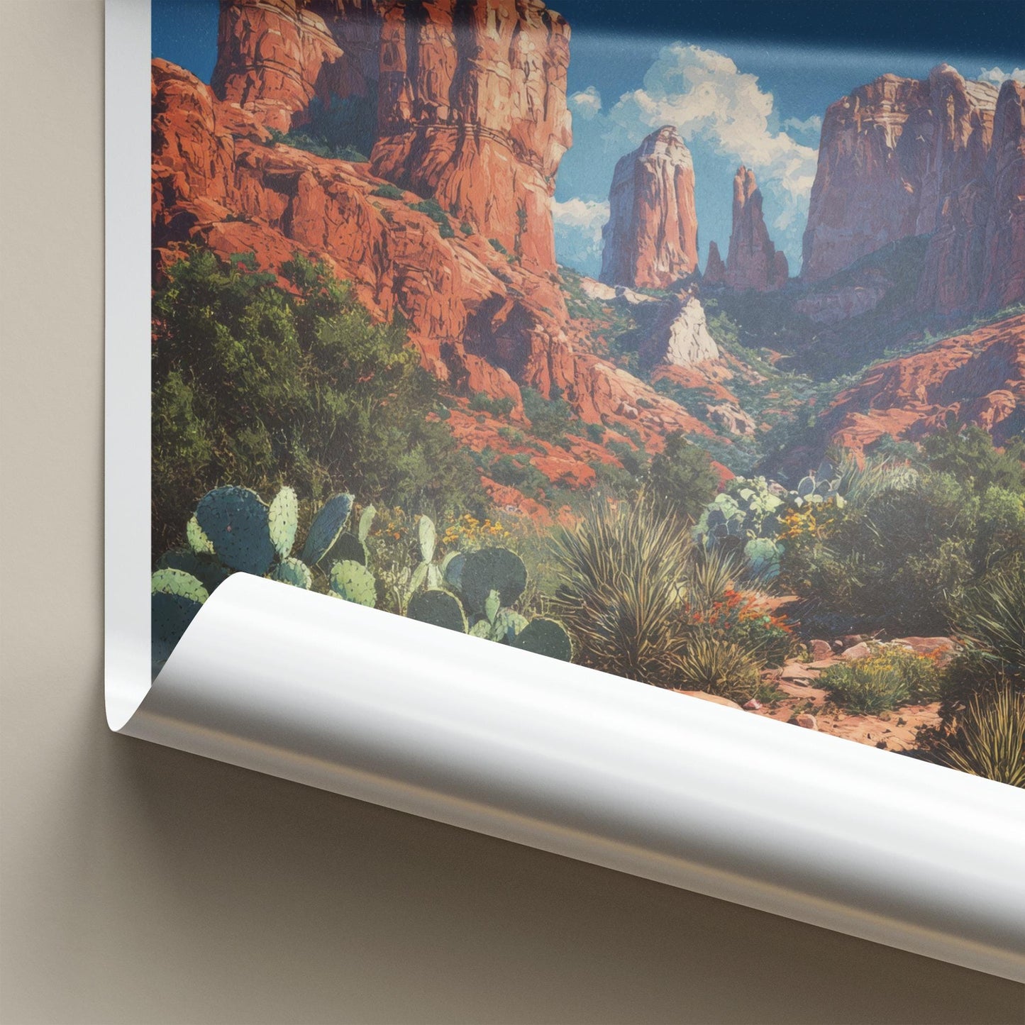 Sedona Poster - Arizona Travel Art - Majestic Rock Formations Wall Decor