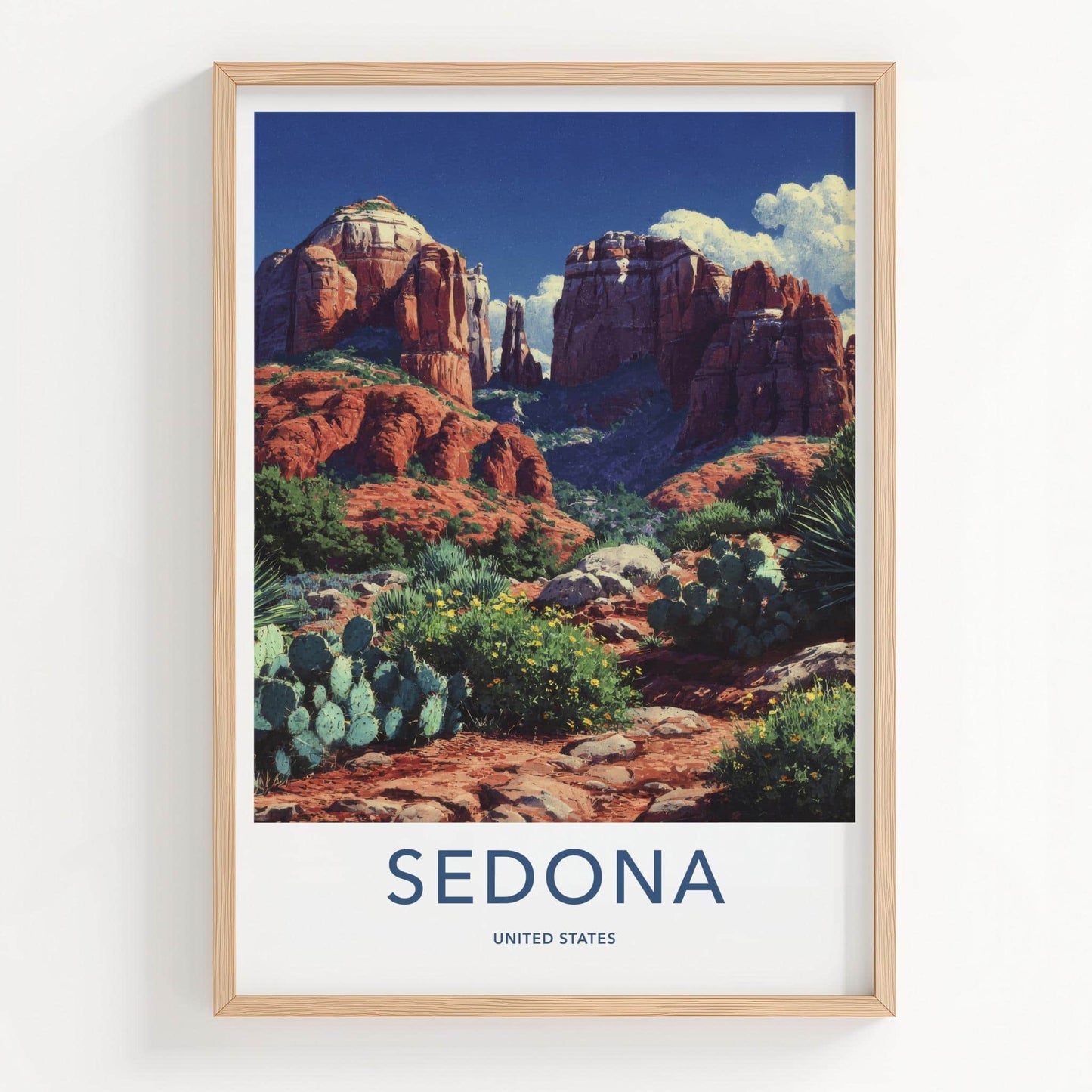 Sedona Poster - Arizona Travel Art - Red Rock Canyon Home Decor