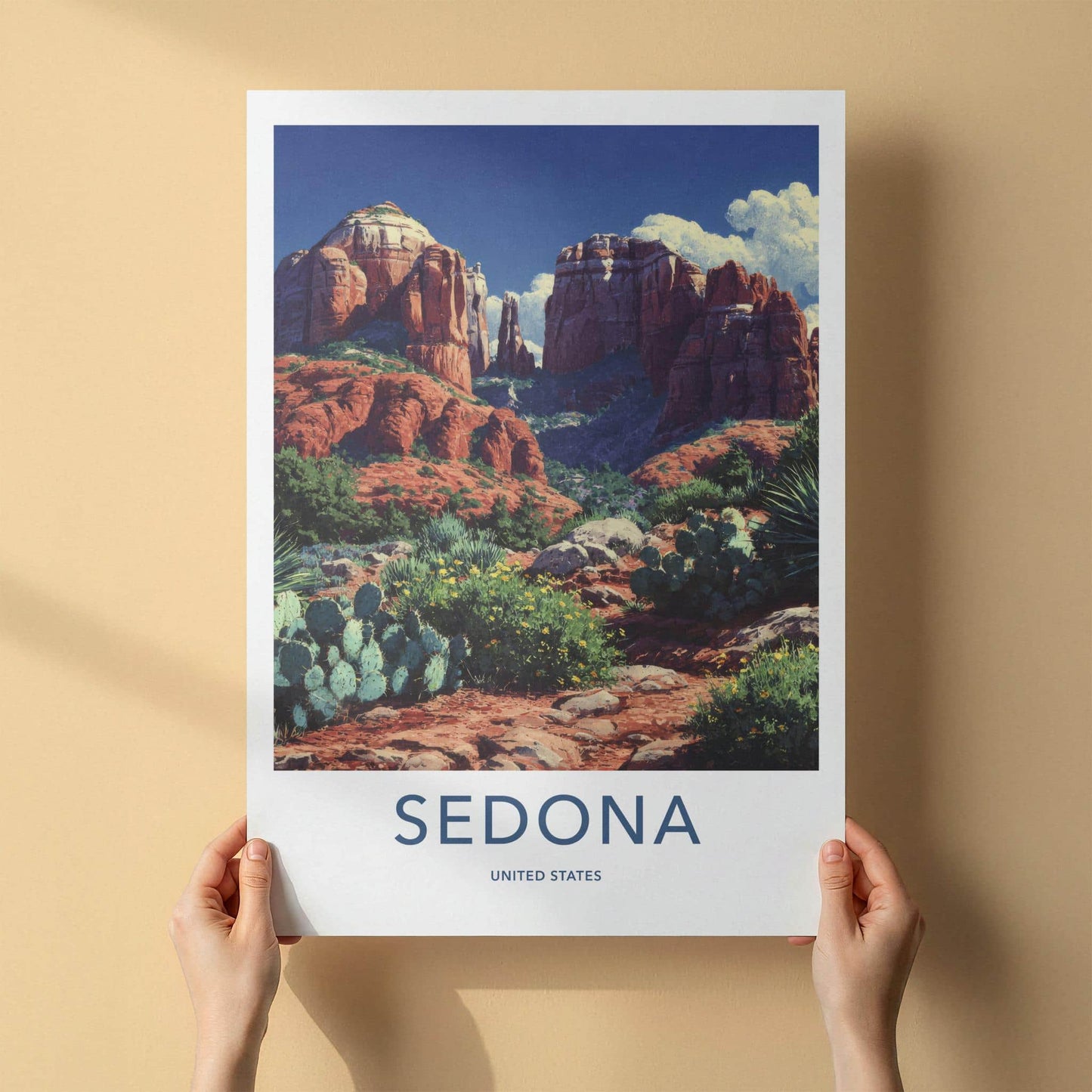 Sedona Poster - Arizona Travel Art - Red Rock Canyon Home Decor