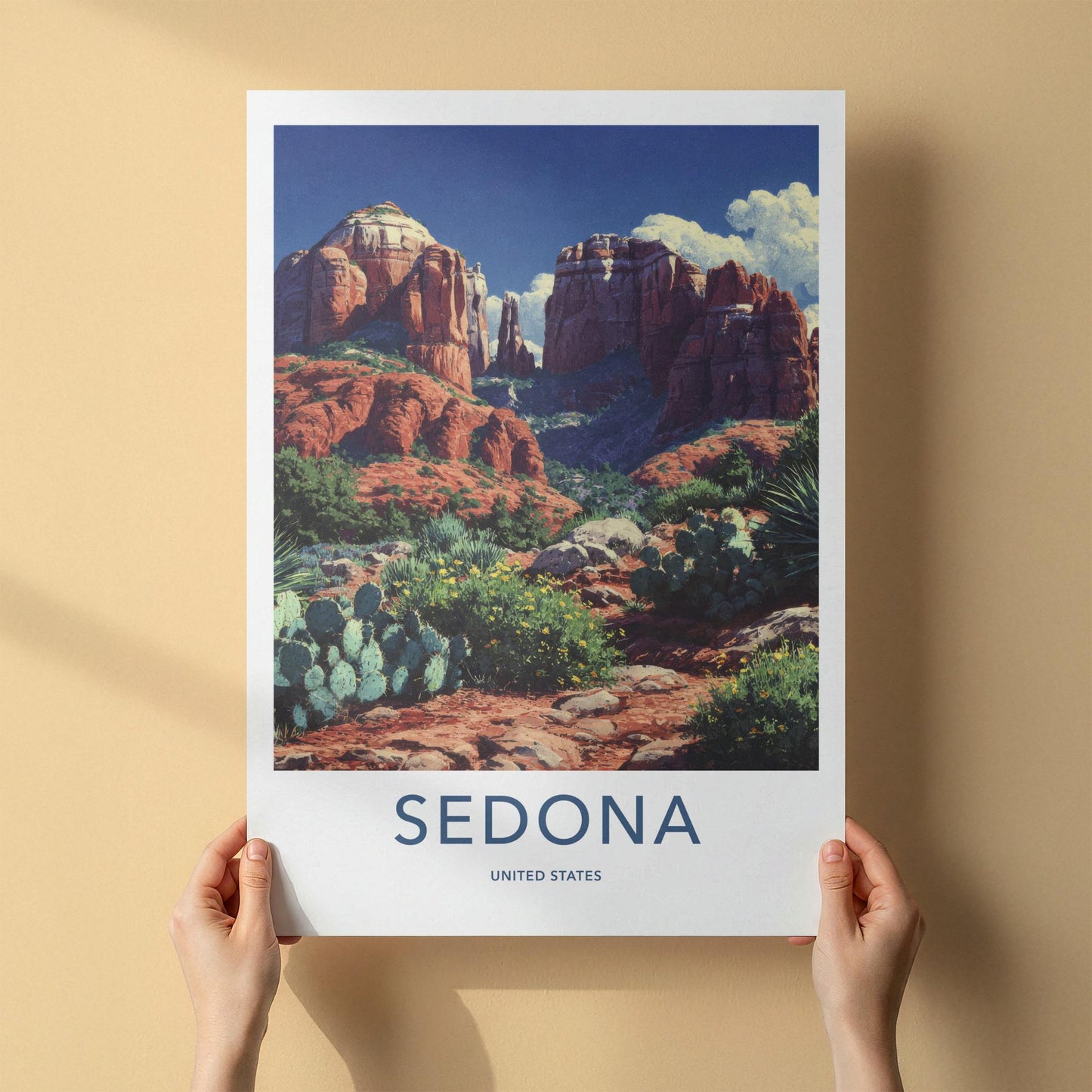 Sedona Poster - Arizona Travel Art - Red Rock Canyon Home Decor