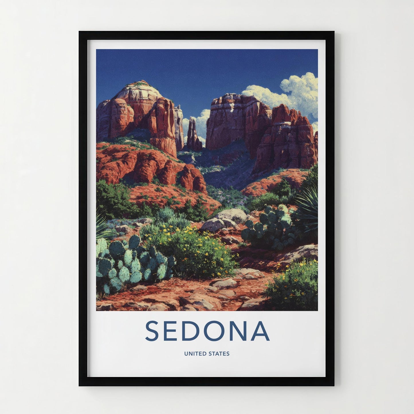 Sedona Poster - Arizona Travel Art - Red Rock Canyon Home Decor