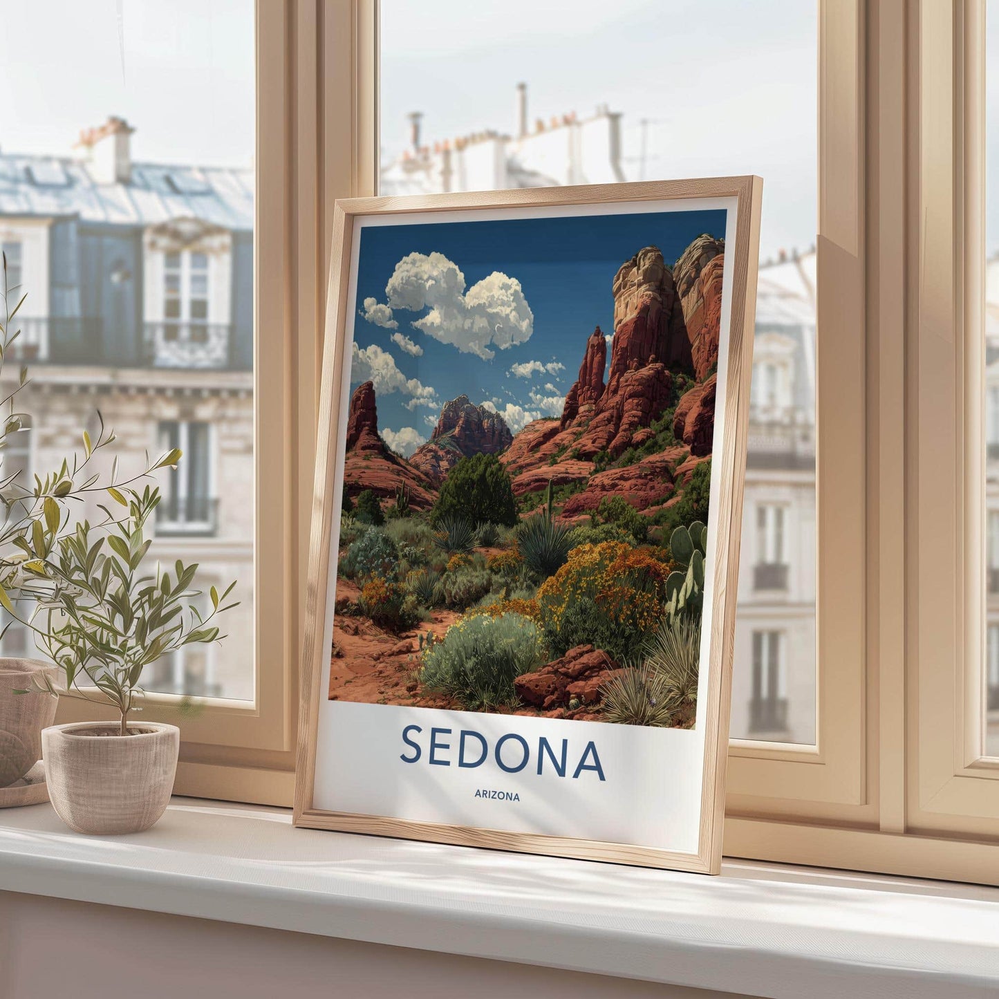 Sedona Poster - Arizona Travel Art - Red Rock Desert Home Decor