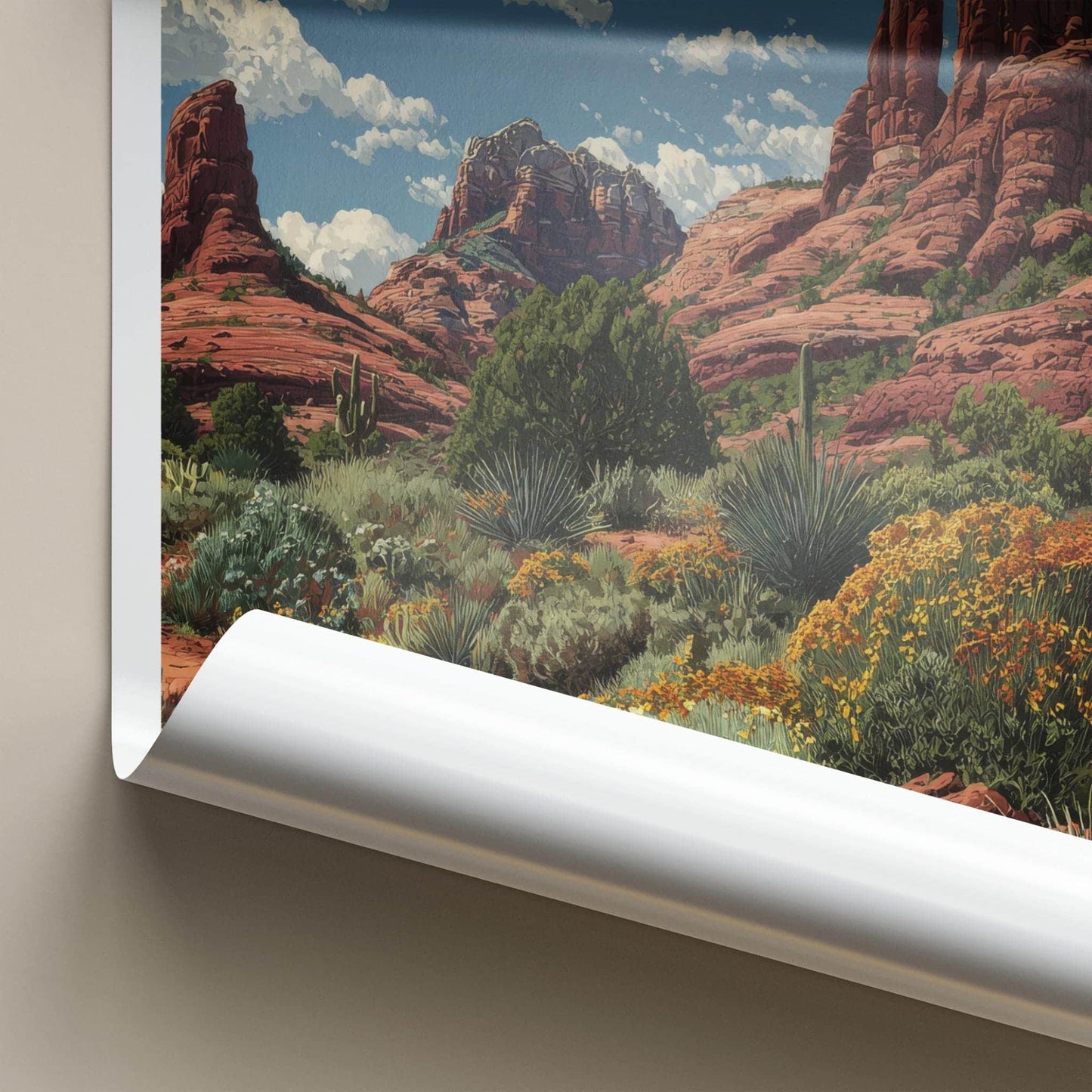 Sedona Poster - Arizona Travel Art - Red Rock Desert Home Decor