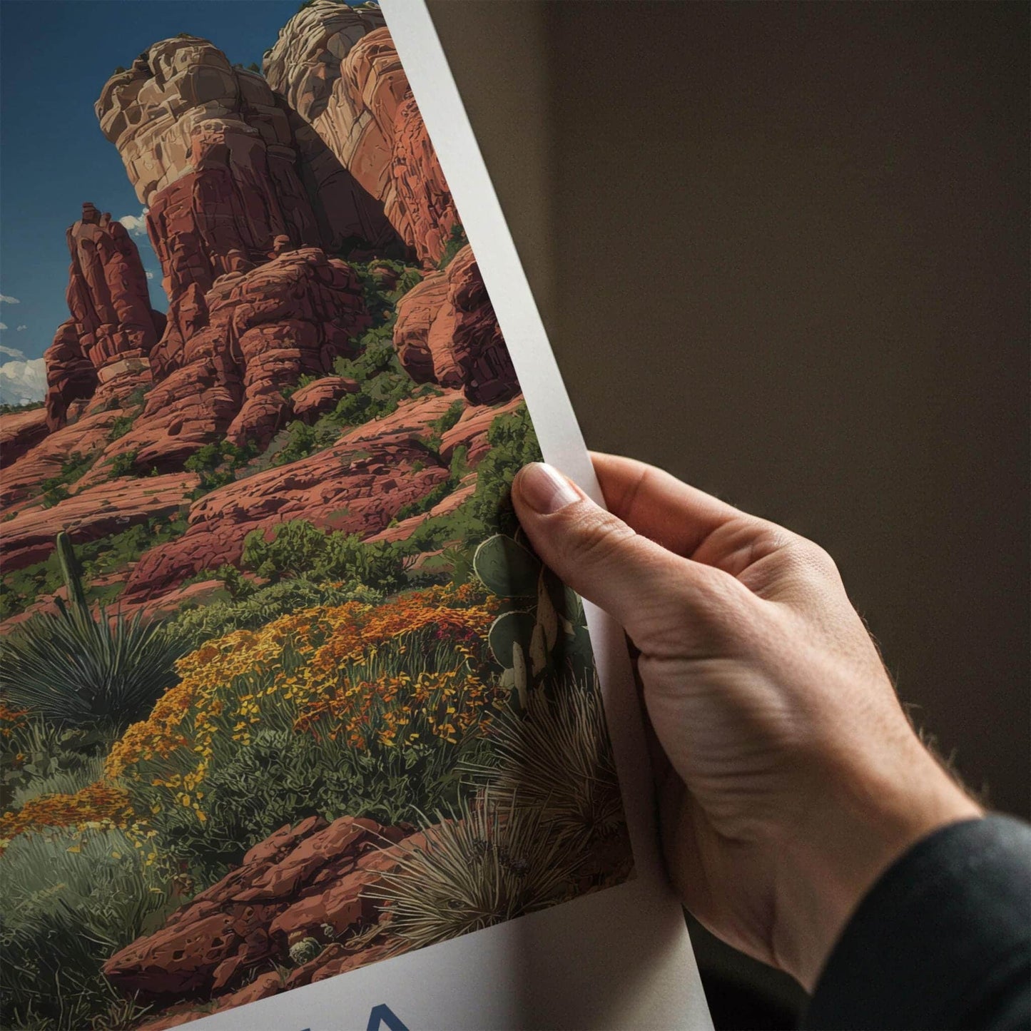 Sedona Poster - Arizona Travel Art - Red Rock Desert Home Decor