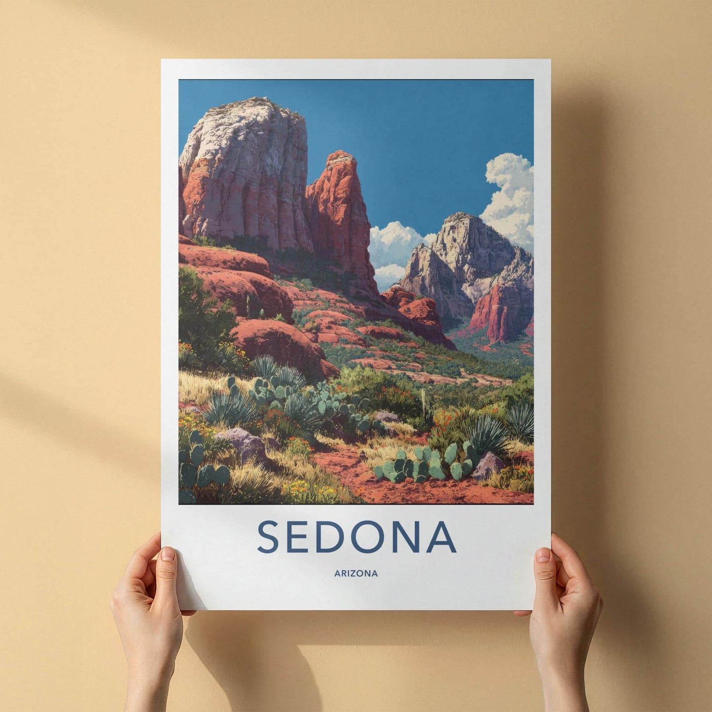 Sedona Poster - Arizona Travel Art - Red Rock Landscape Home Decor