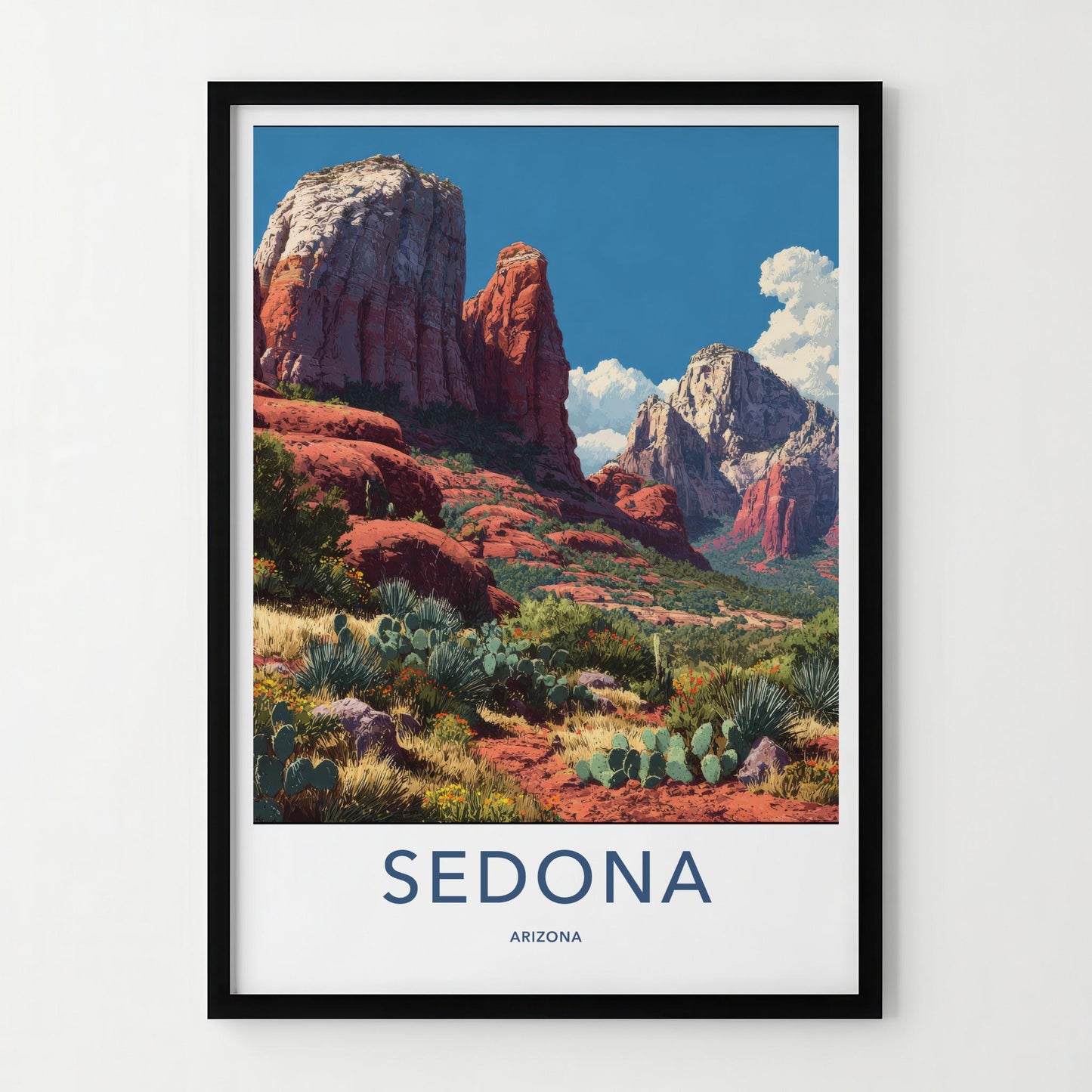 Sedona Poster - Arizona Travel Art - Red Rock Landscape Home Decor