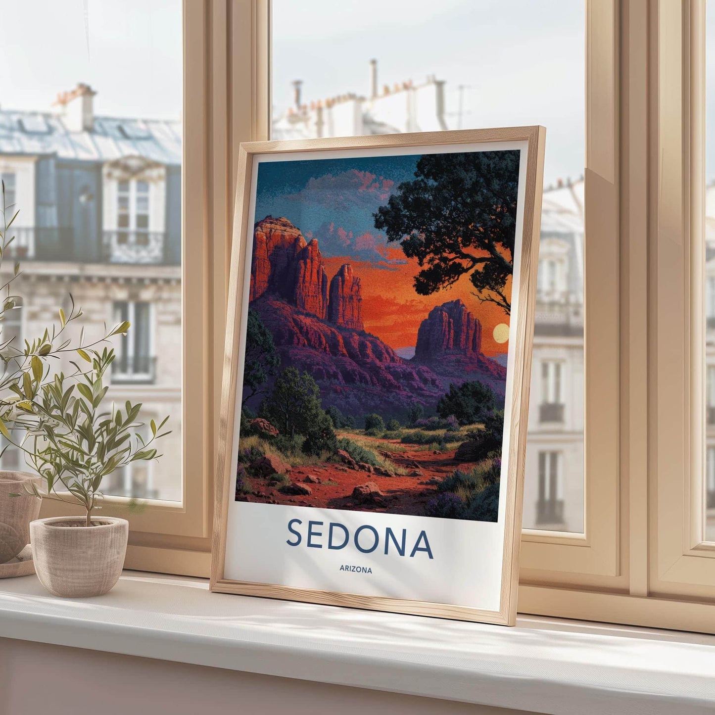 Sedona Poster - Arizona Travel Art - Red Rock Sunset Home Decor
