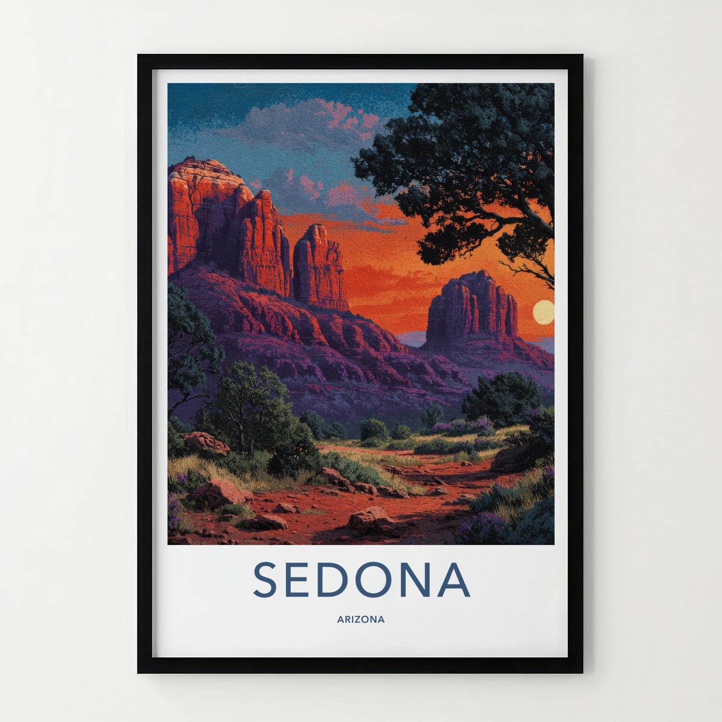 Sedona Poster - Arizona Travel Art - Red Rock Sunset Home Decor