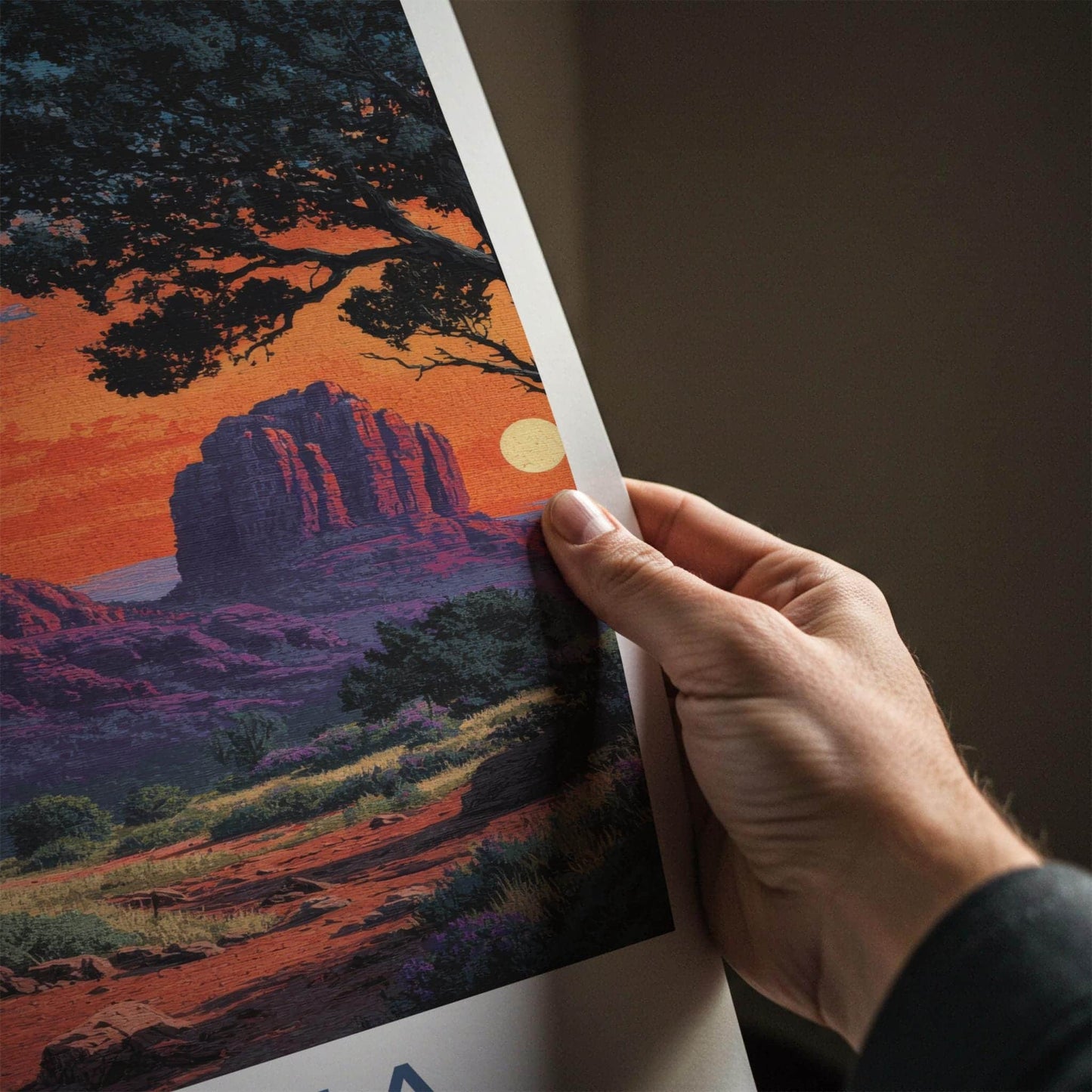 Sedona Poster - Arizona Travel Art - Red Rock Sunset Home Decor