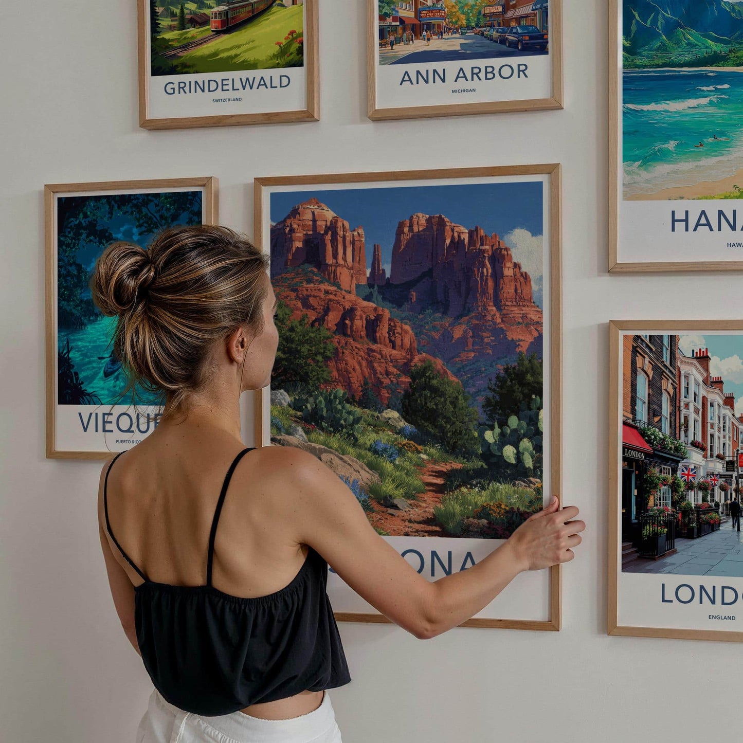 Sedona Poster - Arizona Travel Art - Vibrant Desert Landscape Home Decor