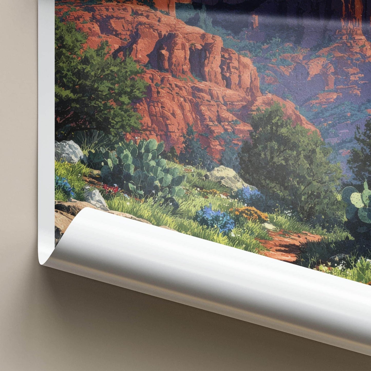 Sedona Poster - Arizona Travel Art - Vibrant Desert Landscape Home Decor