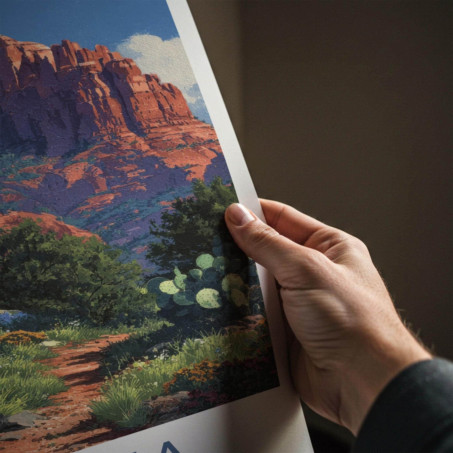 Sedona Poster - Arizona Travel Art - Vibrant Desert Landscape Home Decor