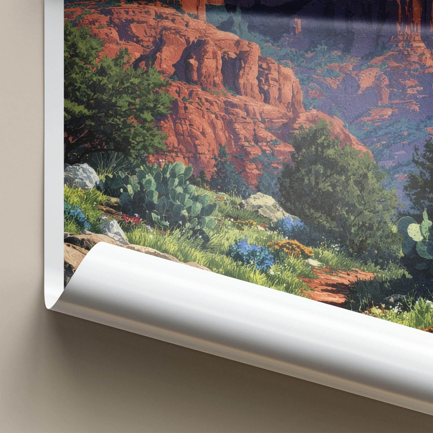 Sedona Poster - Arizona Travel Art - Vibrant Desert Scene Home Decor