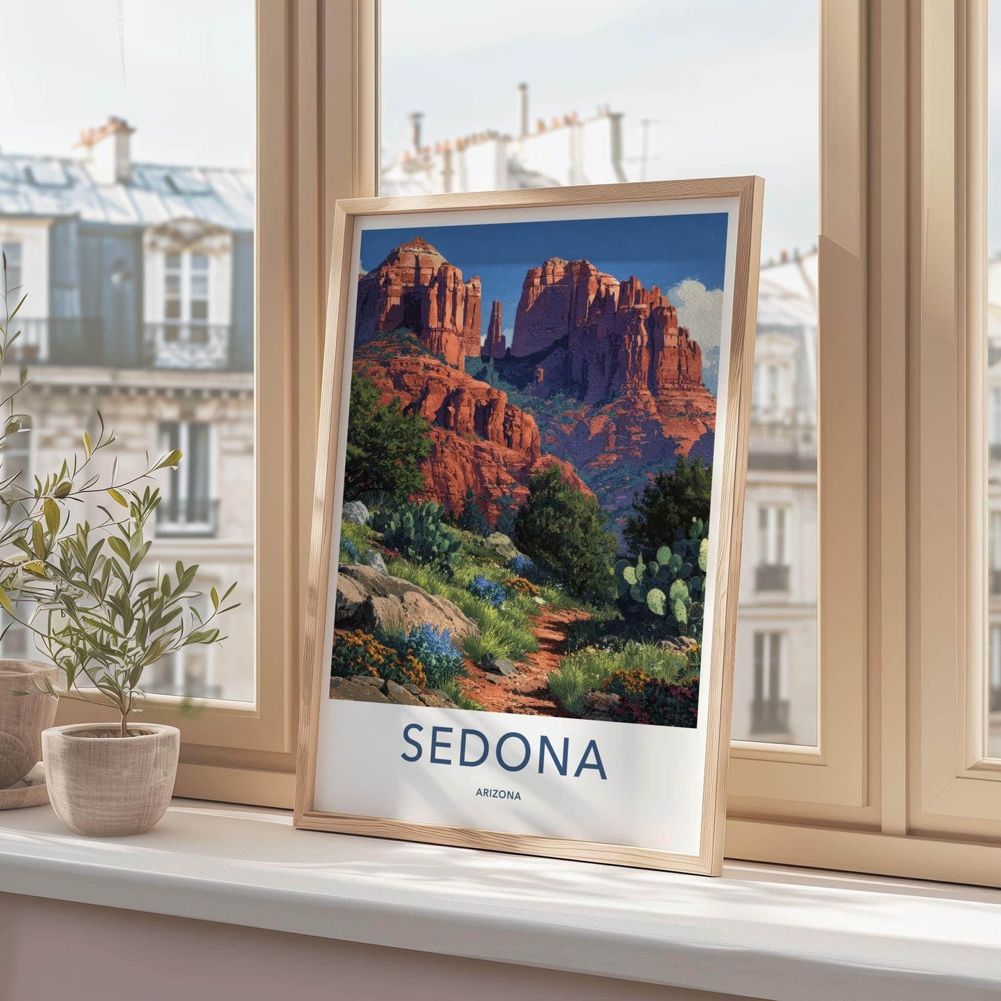 Sedona Poster - Arizona Travel Art - Vibrant Desert Scene Home Decor