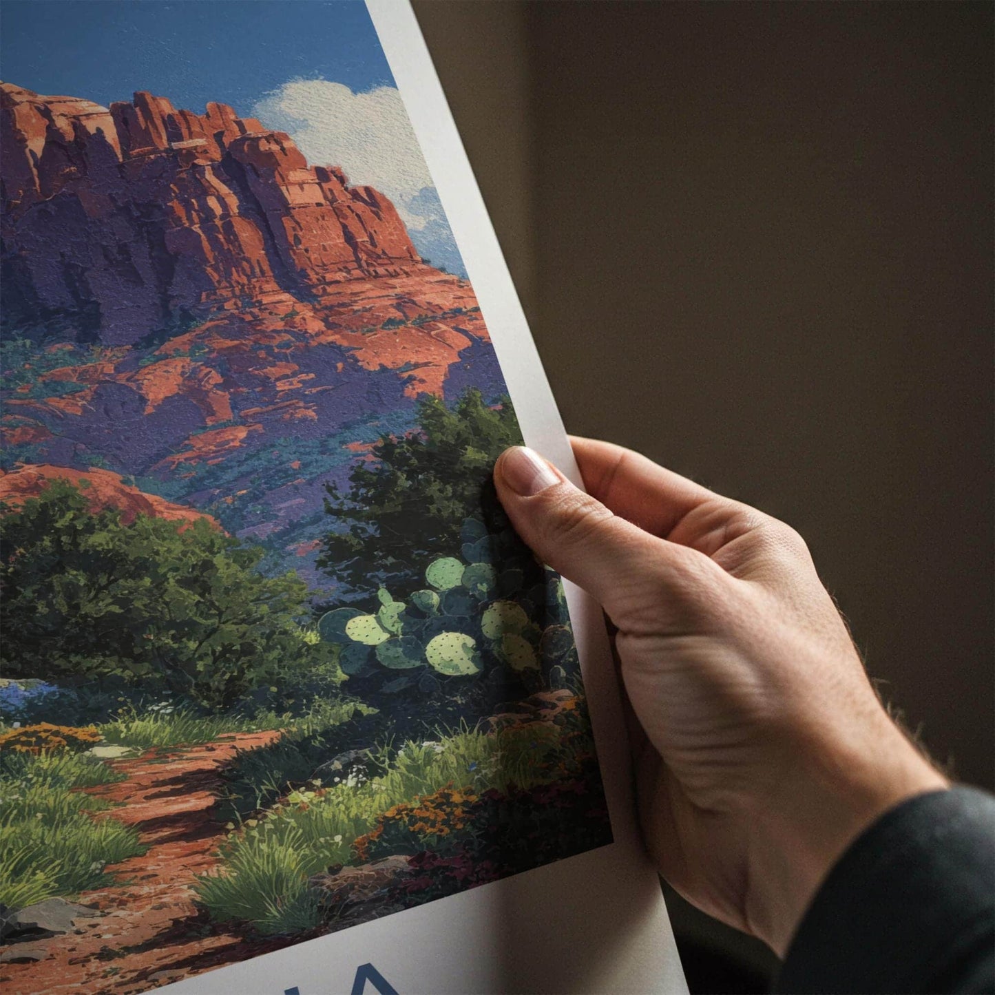 Sedona Poster - Arizona Travel Art - Vibrant Desert Scene Home Decor